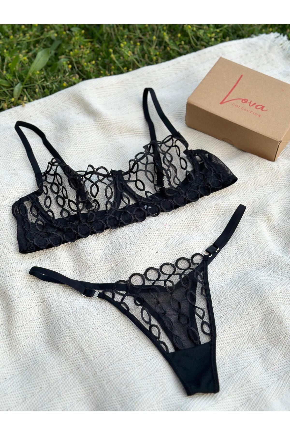 Lova Collection Betty Siyah Sütyen Takım