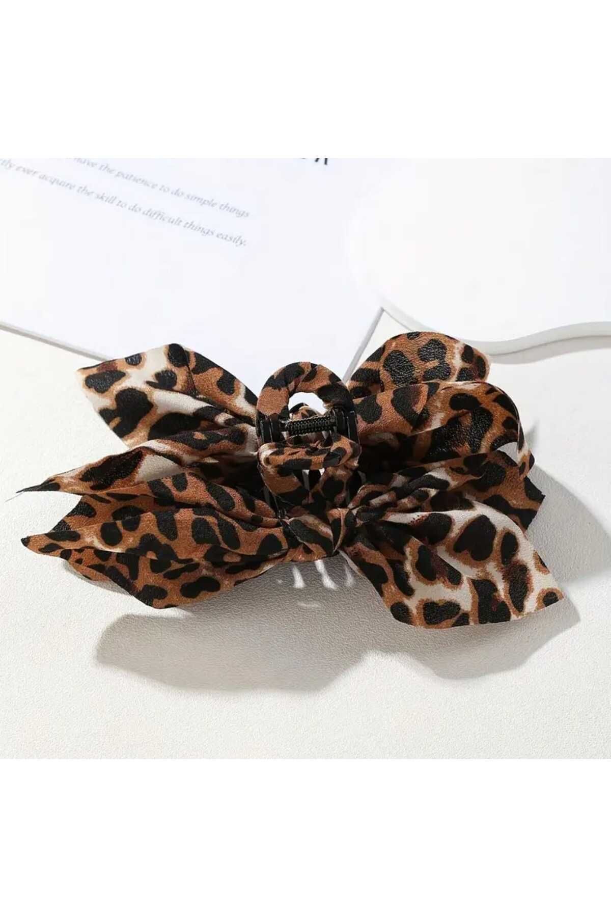 Bacoss-Brown Leopard Pattern Bow Design Latch Buckle (Bc-1214) 3
