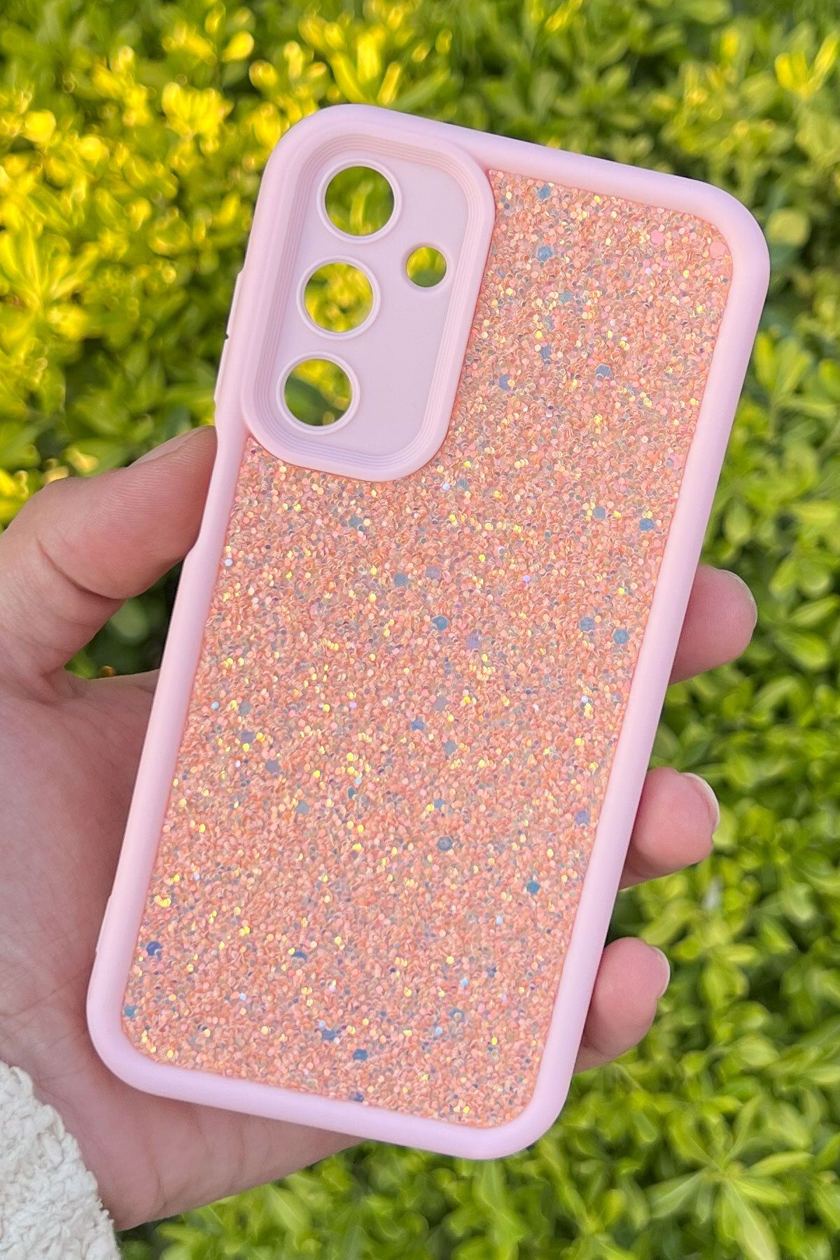 CEPSTOK Samsung Galaxy A15 Kılıf Taşlı Işıltılı Darbe Önleyici Silikon Kapak