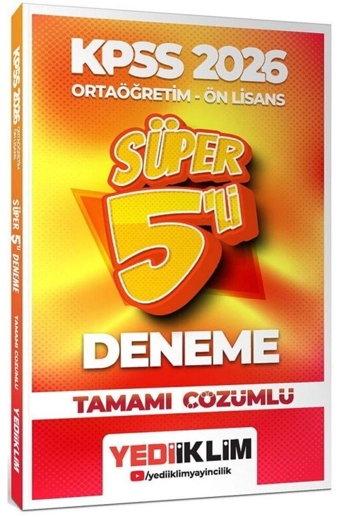 Garantör Akademi Yediiklim 2026 Bas. KPSS Lise Ortaöğretim Ön Lisans Süper 5 Deneme
