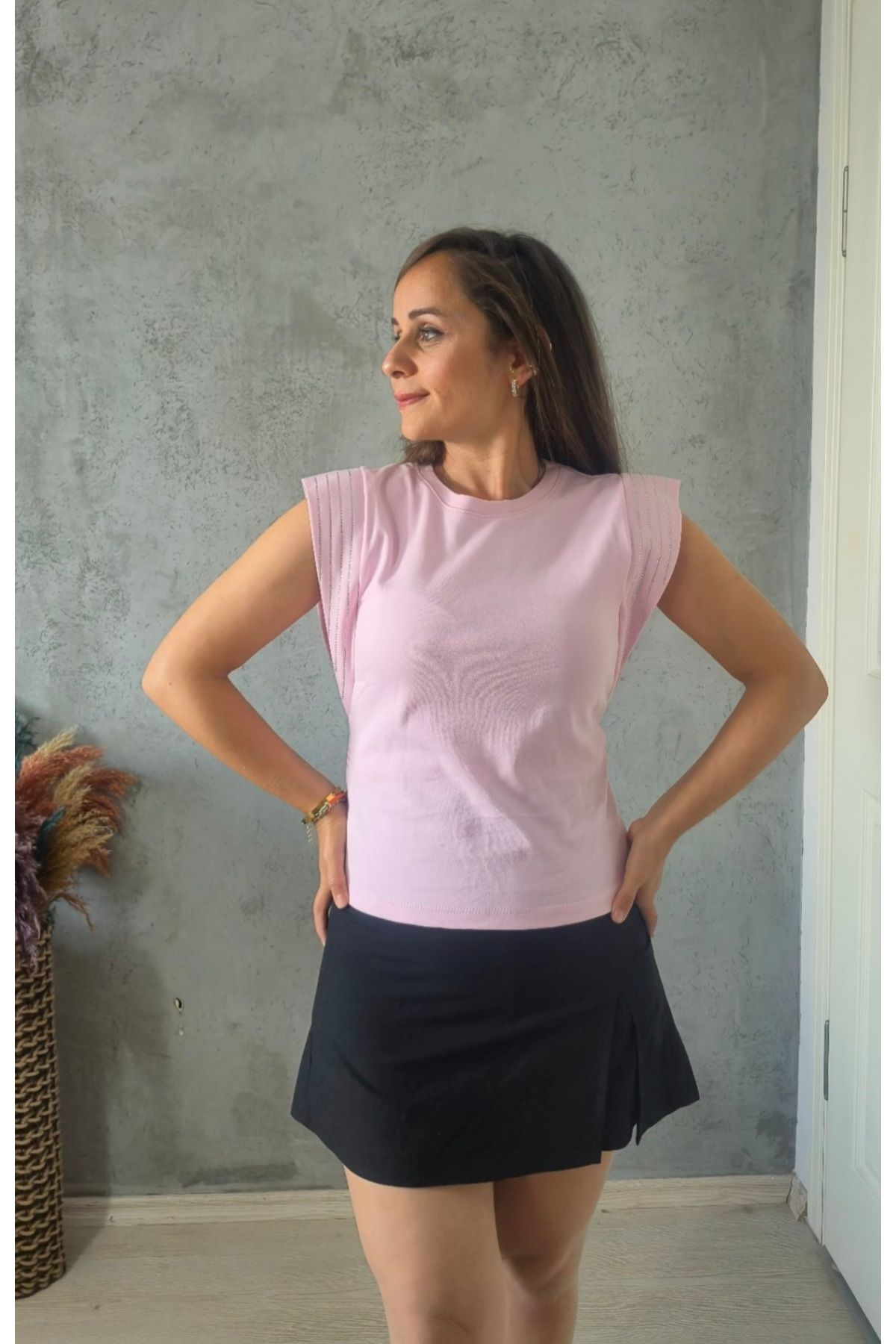 Butik TAŞ DETAYLI BLUZ