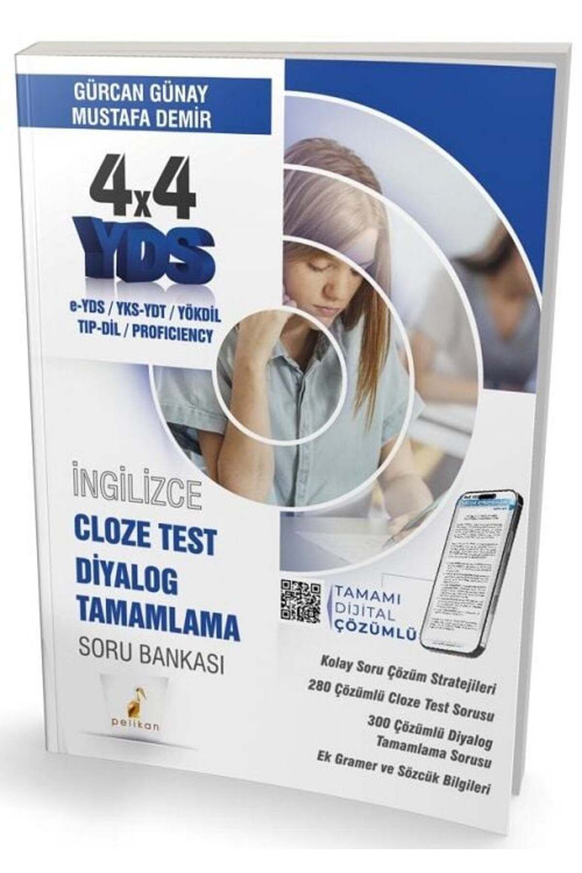 Makro Kitabevi Yayınları Pelikan YDS İngilizce 4x4 Cloze Test, Diyalog Tamamlama Soru Bankası yeni sezon