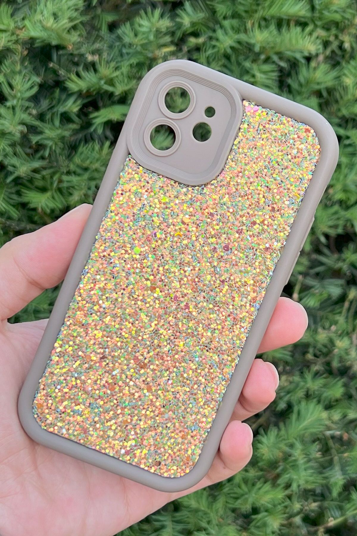 CEPSTOK iPhone 12 Kılıf Taşlı Işıltılı Darbe Önleyici Silikon Kapak