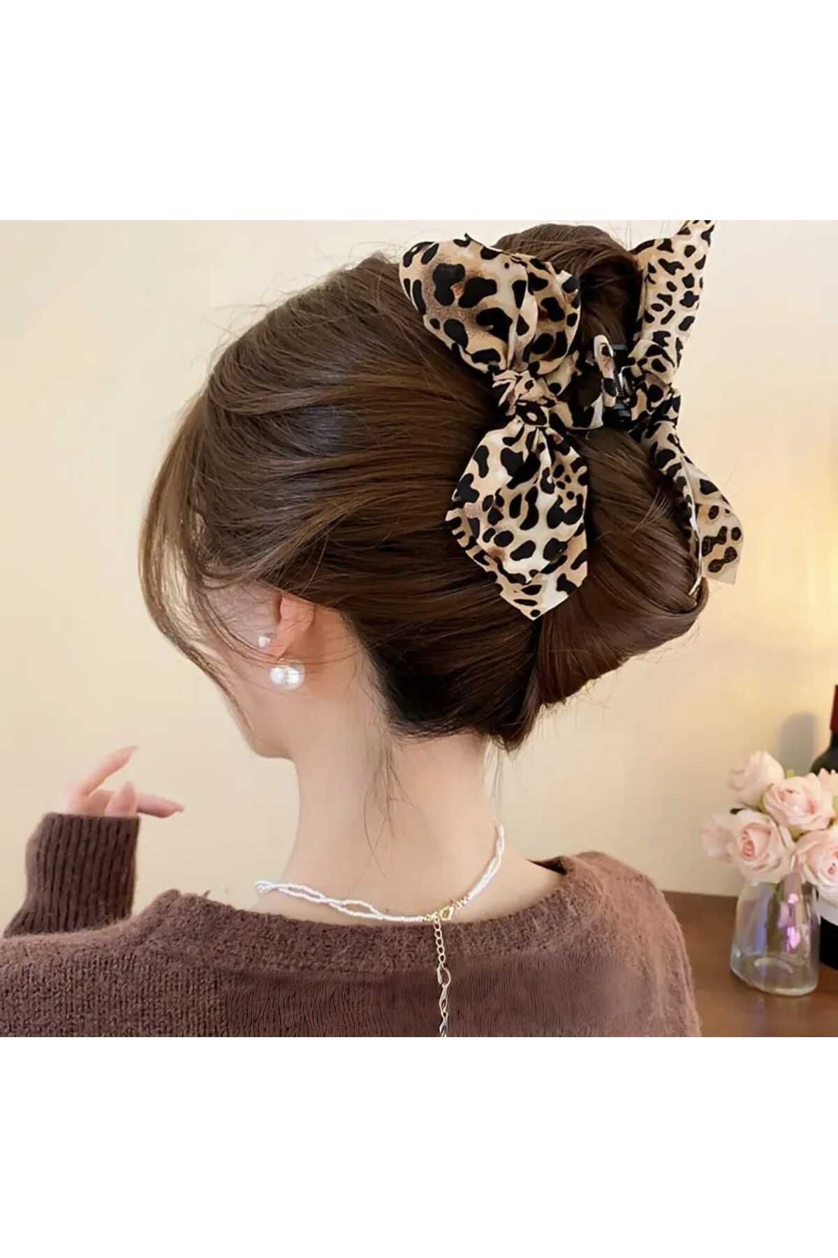 Bacoss-Brown Leopard Pattern Bow Design Latch Buckle (Bc-1214) 2