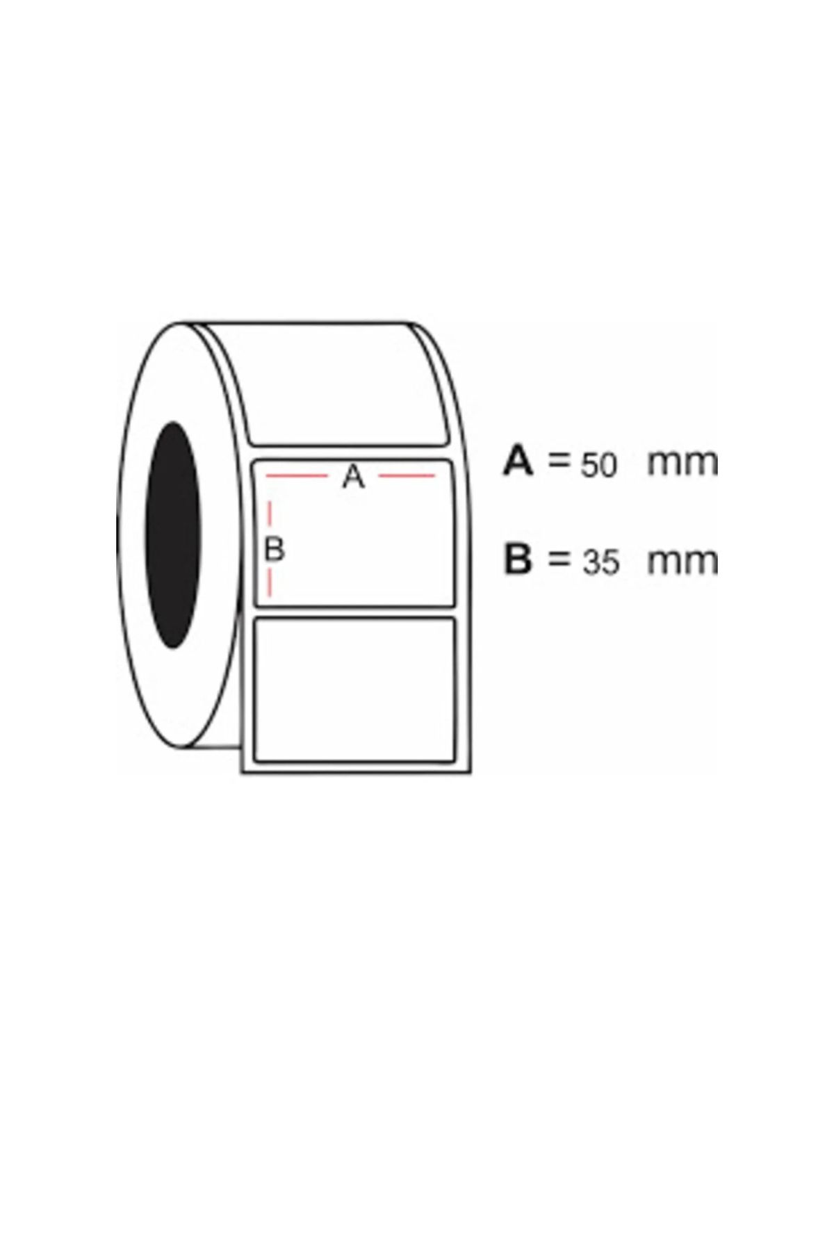 AYSAN ETİKET AySan Etiket Boş Yapışkanlı Kuşe Etiket 50mm X 35mm
