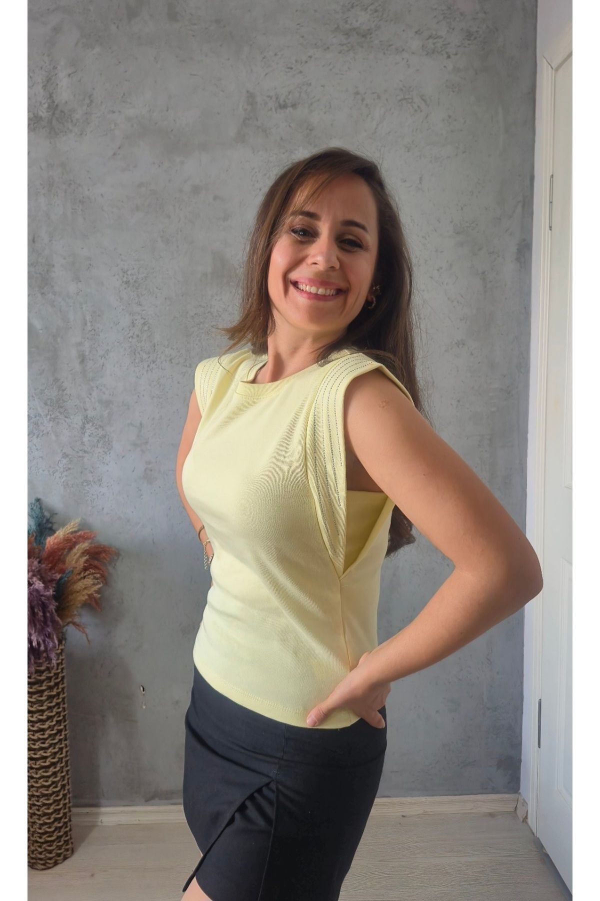 Butik TAŞ DETAYLI BLUZ