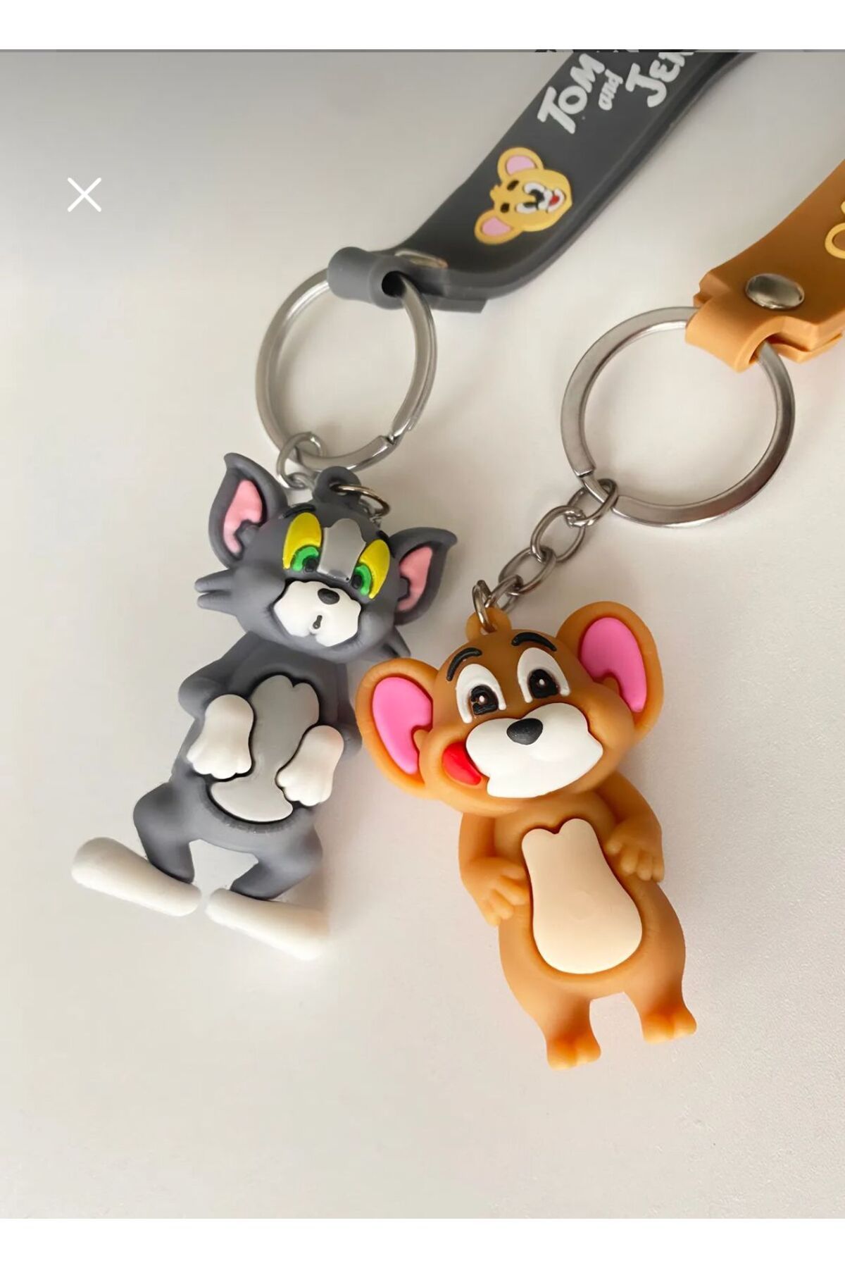 demirosa TOM AND JERRY FİGÜRLÜ SİLİKON ANAHTARLIK & ÇANTA AKSESUARI 2 ADET