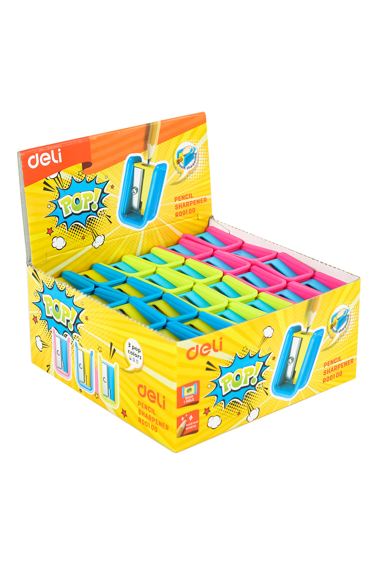 Deli-Deli ER00100 Pencil Sharpener 1-hole – 72pcs/box – ideal for daily pencil sharpening needs 8