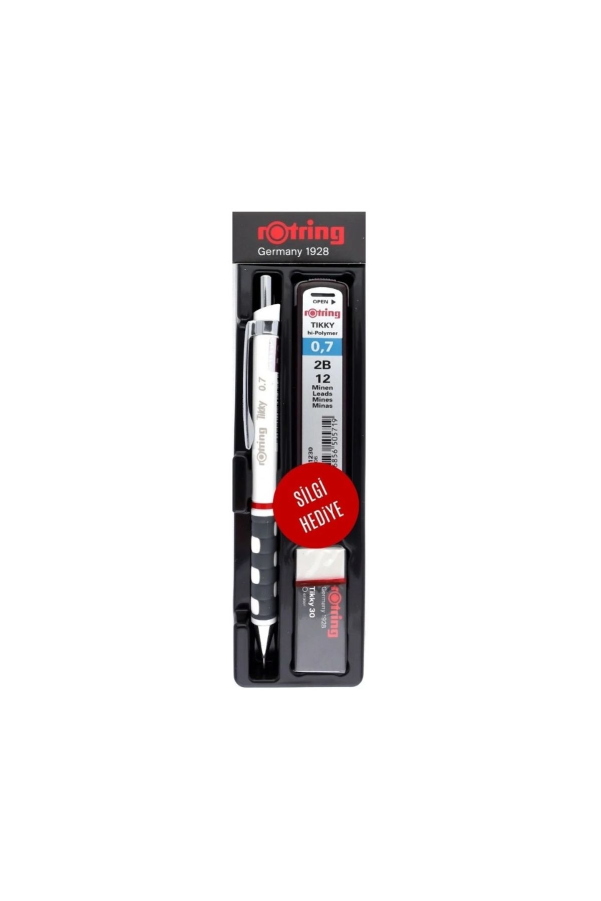 Rotring Tikky Versatil Okul Seti, 0.7 mm, Beyaz, Silgi ve Uç Hediyeli