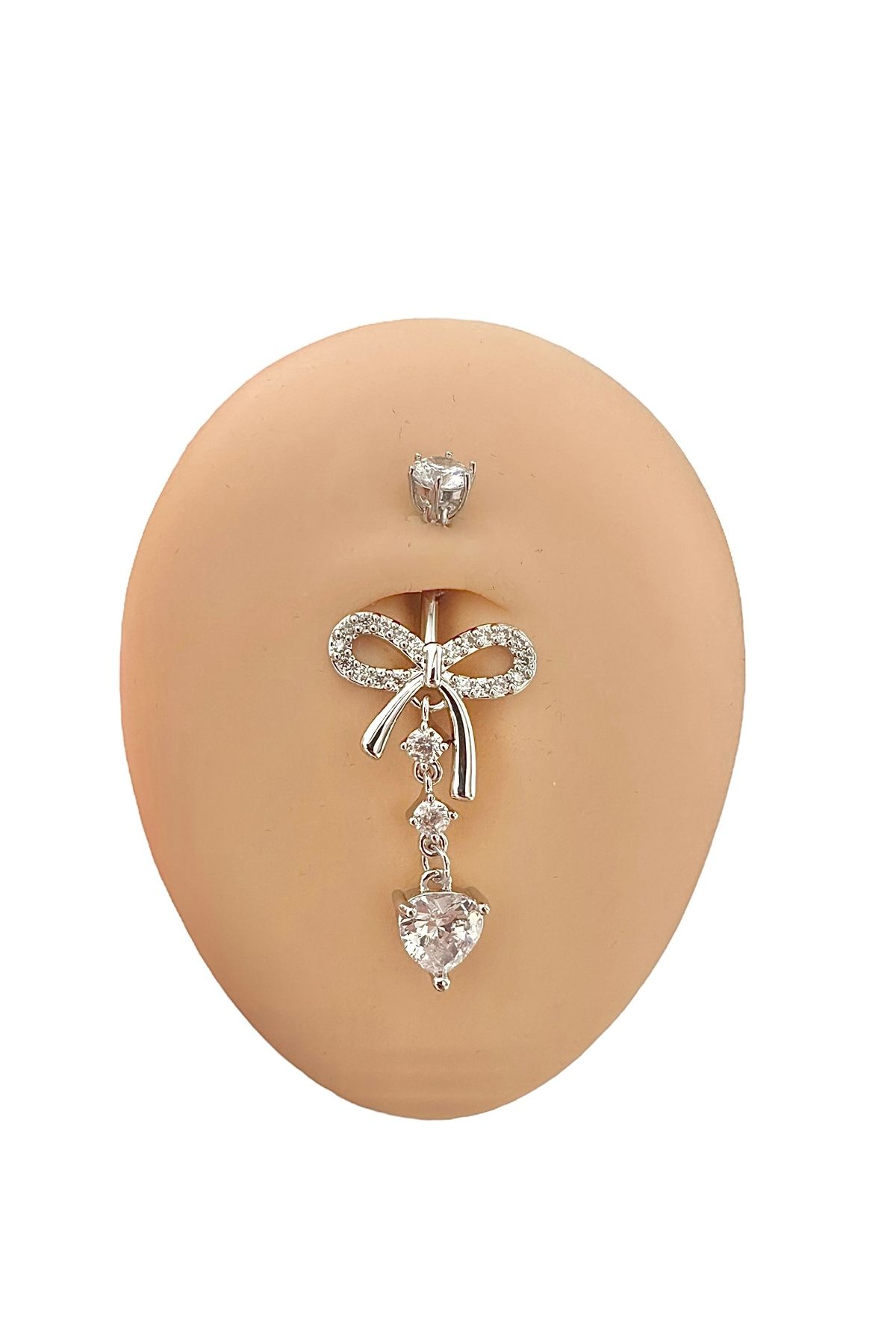 My Bellas Jewels Cerrahi Çelik Fiyonk Göbek Piercingi (Bar: Titanium)