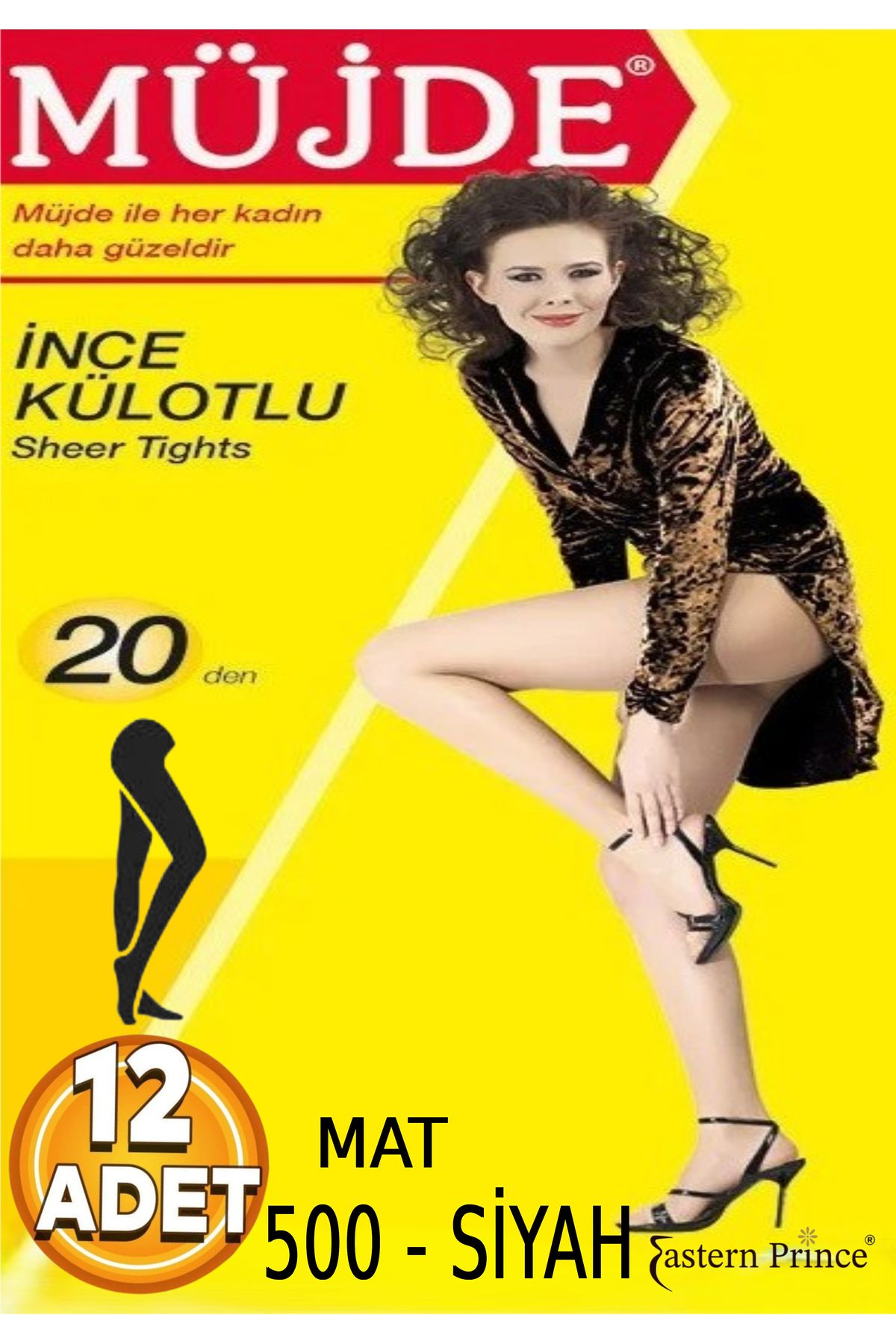 Müjde İnce Külotlu Mat Çorap 20 Denye 12 Adet Dayanıklı Esnek Burun Takviyeli
