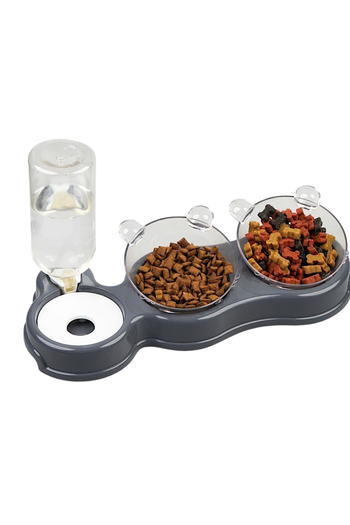 Yabigel Beslenme Mama Ve Su Kabı Çift Hazneli- 3' Lü 500ml 36*21*16 Cm