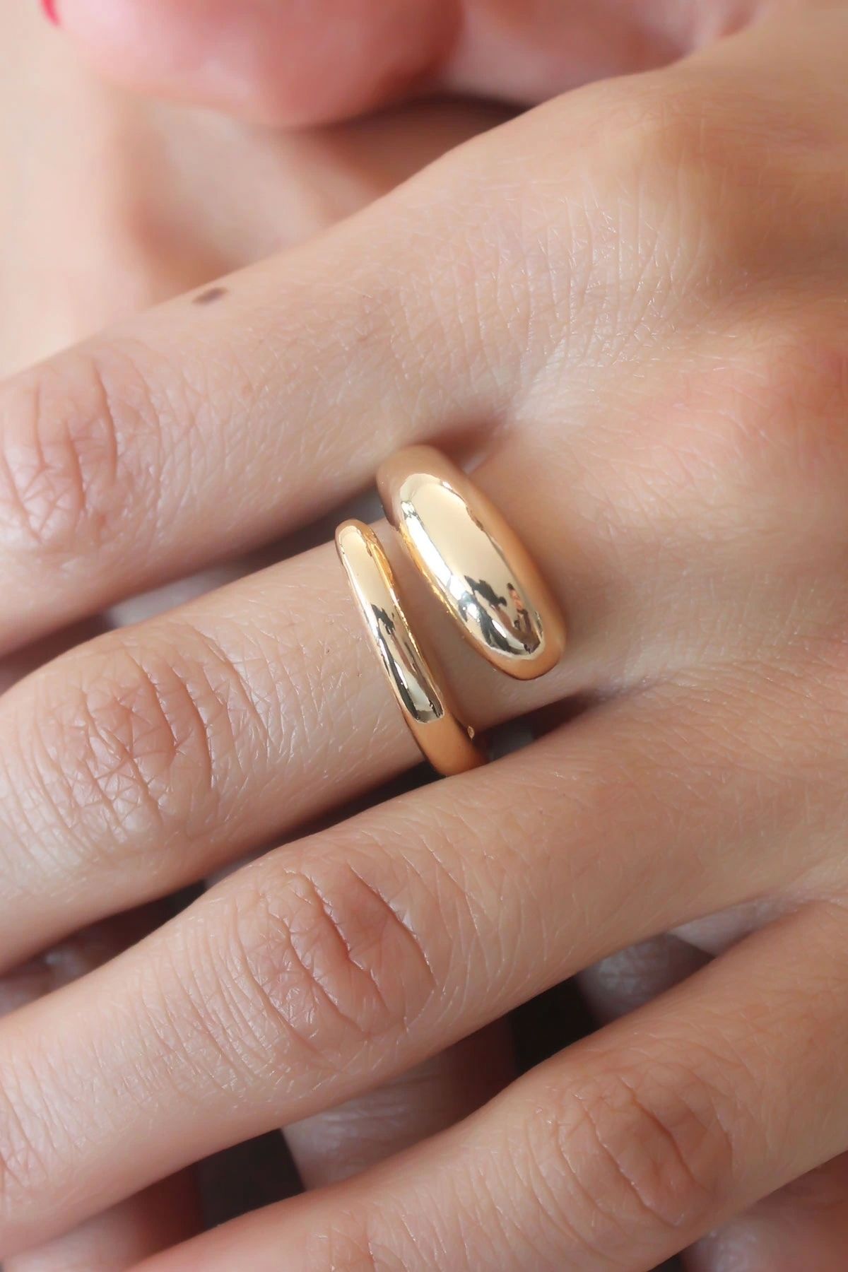 OurStyles Gold Renk Kadın Yüzük - TJ-BYK2493