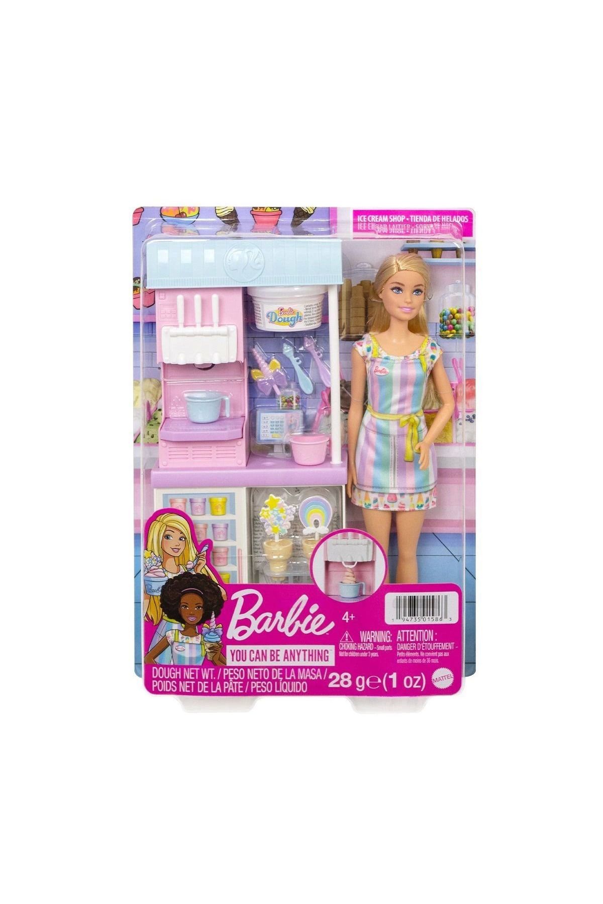 gizmurstore HCN46 Barbie Dondurma Dükkanı Oyun Seti, Barbie Ben Büyüyünce