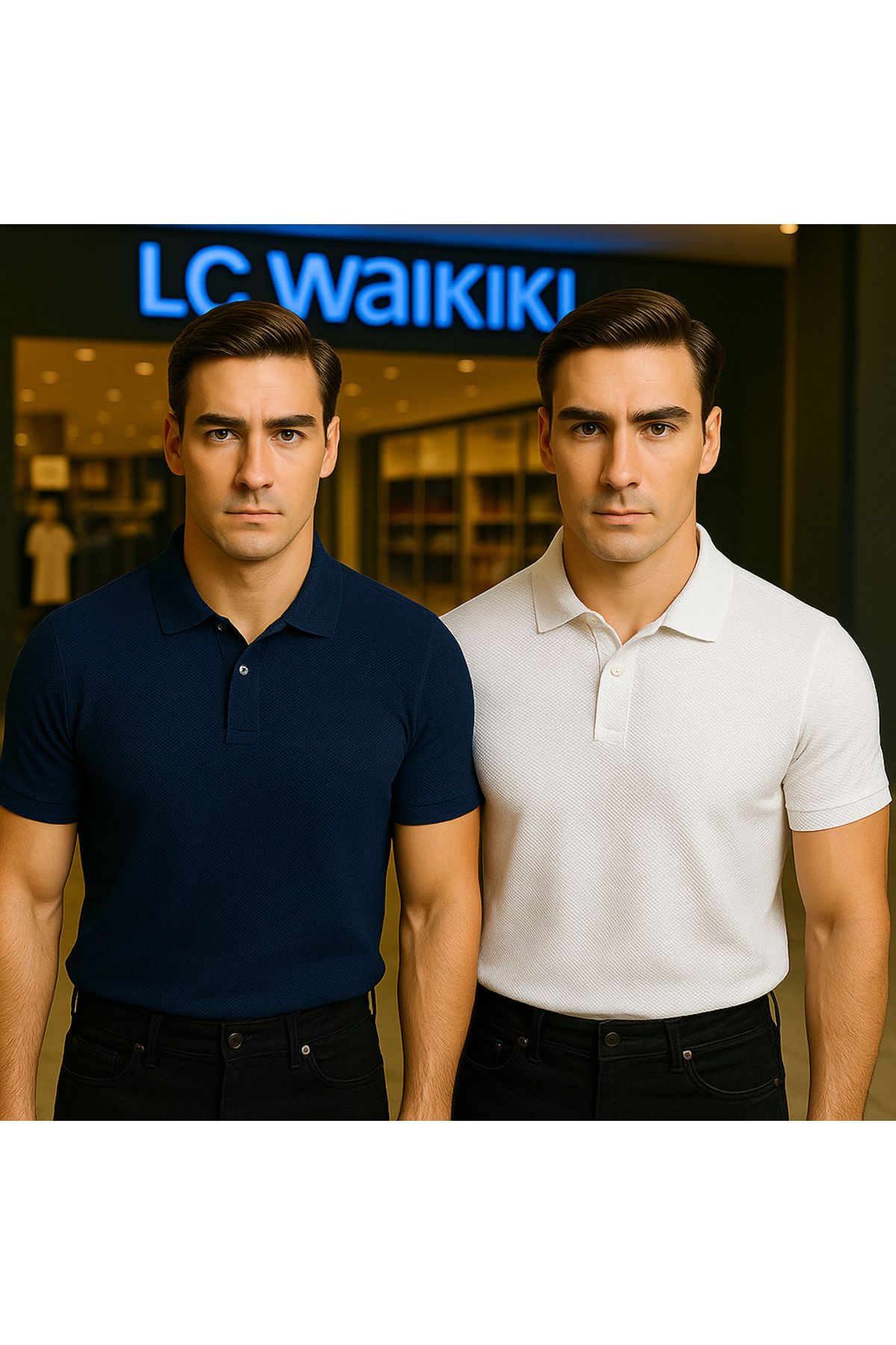 LC Waikiki Yeni Sezon Pamuklu Basic Polo Yaka Erkek T-Shirt 2'li Paket