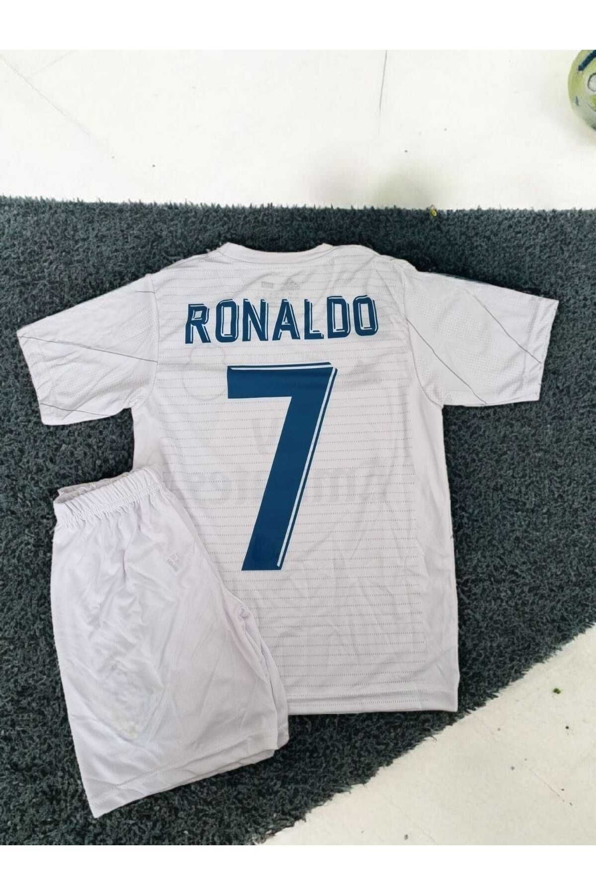 ANL TEKSTİL Nostalji Ronaldo Çocuk Futbol Forması Ve Şort Takım (beyaz)