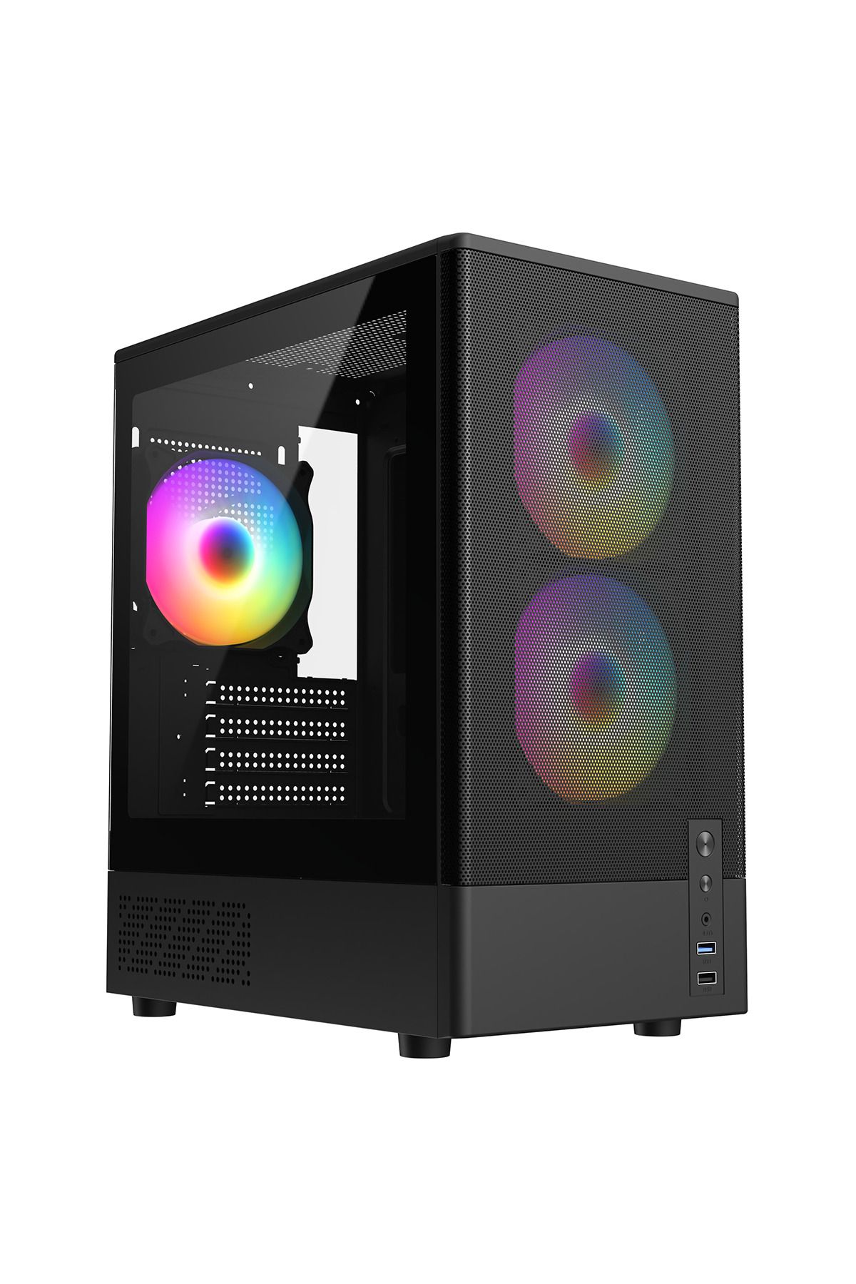 FRISBY FC-8975B 3x120mm RGB FAN 550W Mid Tower mATX Gaming (Oyuncu) Kasası