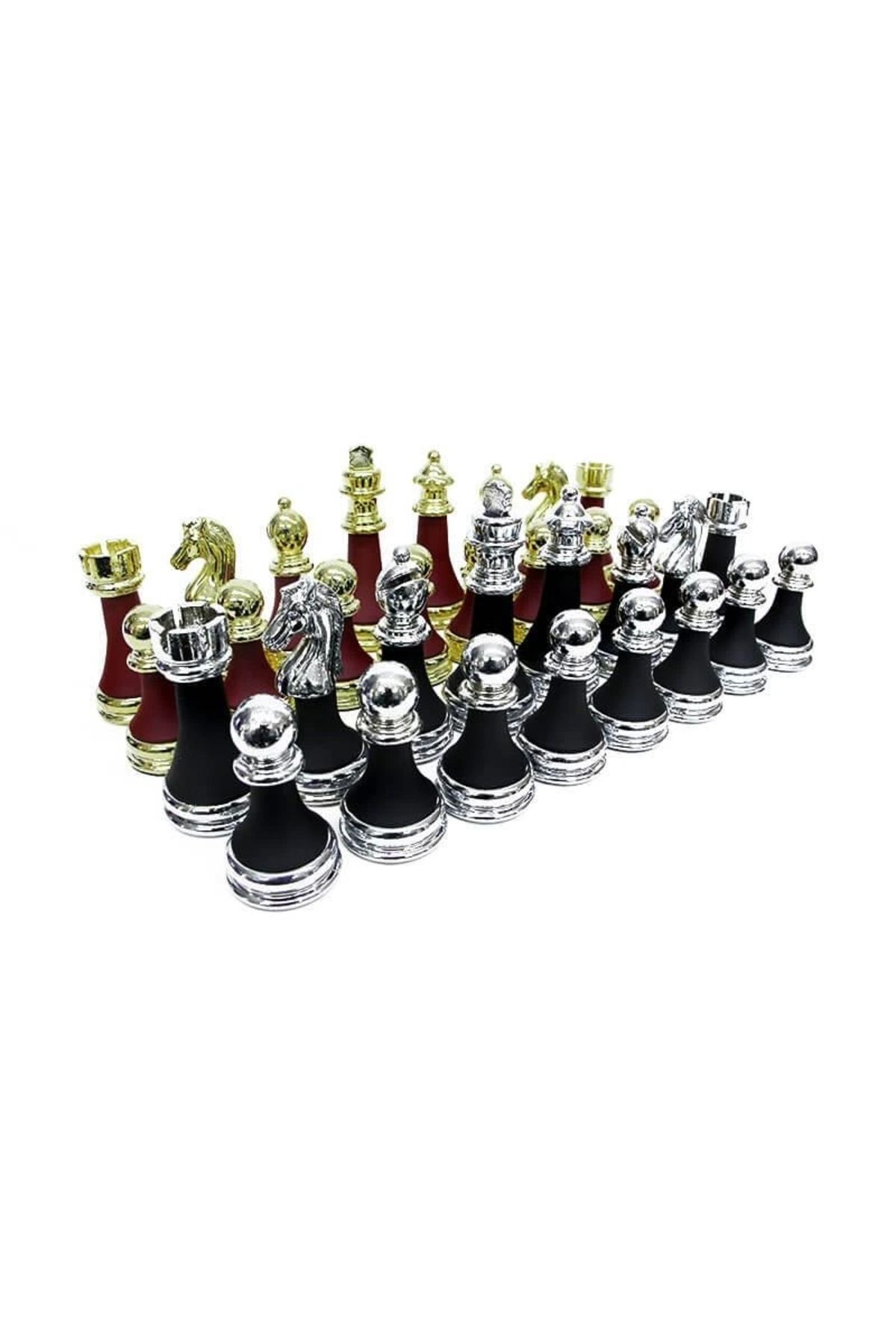 minaydan Satranç Taşı Zamak Polyester Bordo Siyah