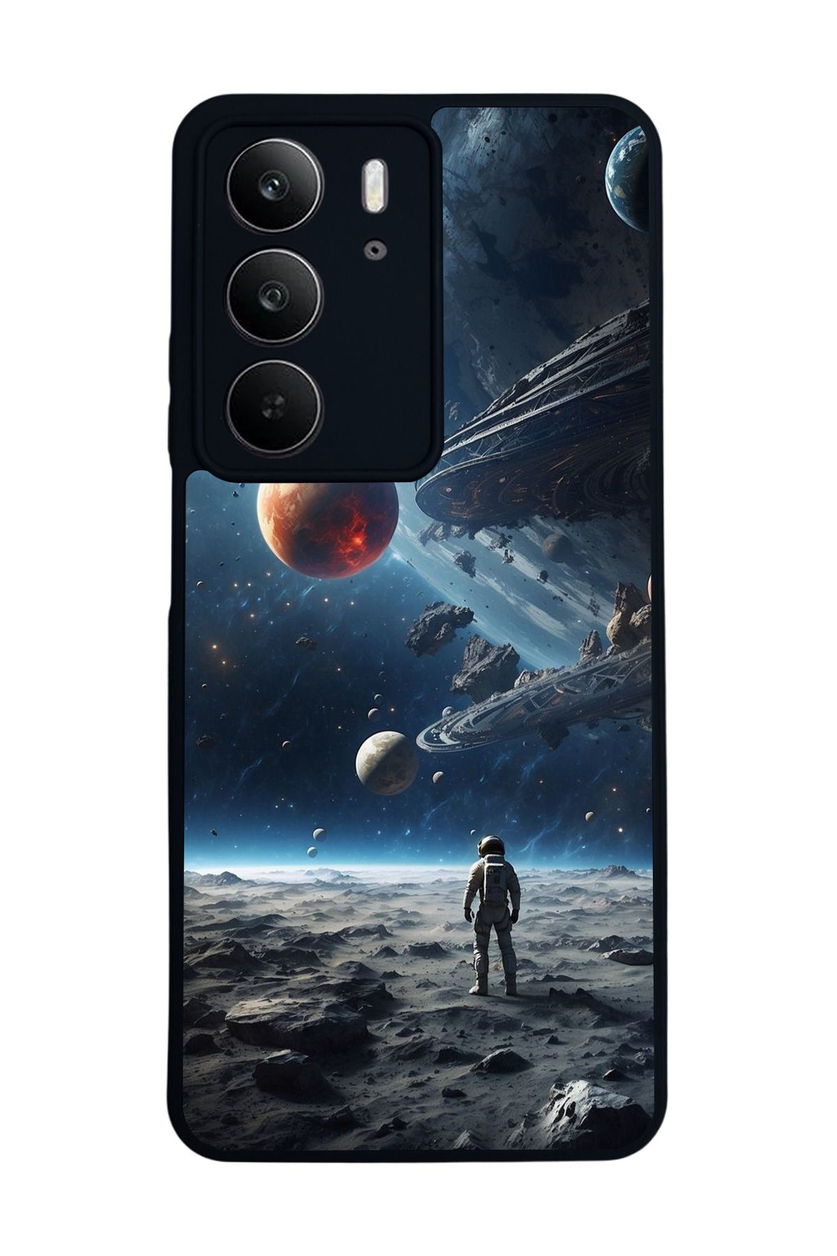 realme C75 Mat Uyumlu Siyah Kılıf – Yumuşak Silikon, Koruyucu, Şok Emici Kapak
