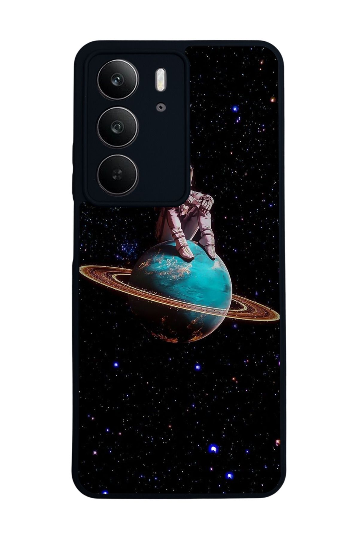 realme C75 Mat Uyumlu Siyah Kılıf – Yumuşak Silikon, Koruyucu, Şok Emici Kapak