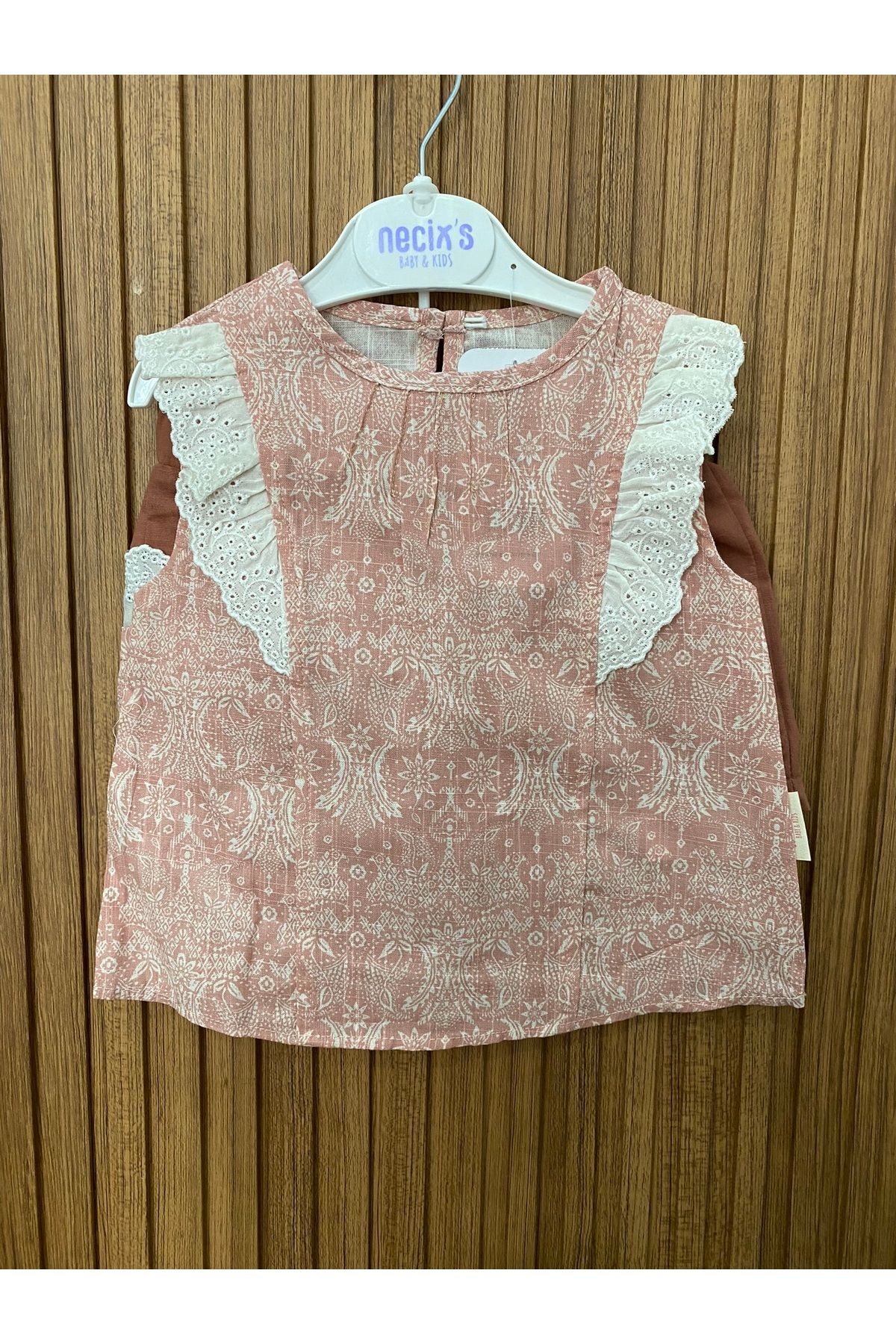 Baby KIZ BEBEK FIRFIRLI BAYRAMLIK 2Lİ TAKIM, DESENLİ DOĞUMGÜNÜ KIZ BEBEK ŞORTLU TAKIM