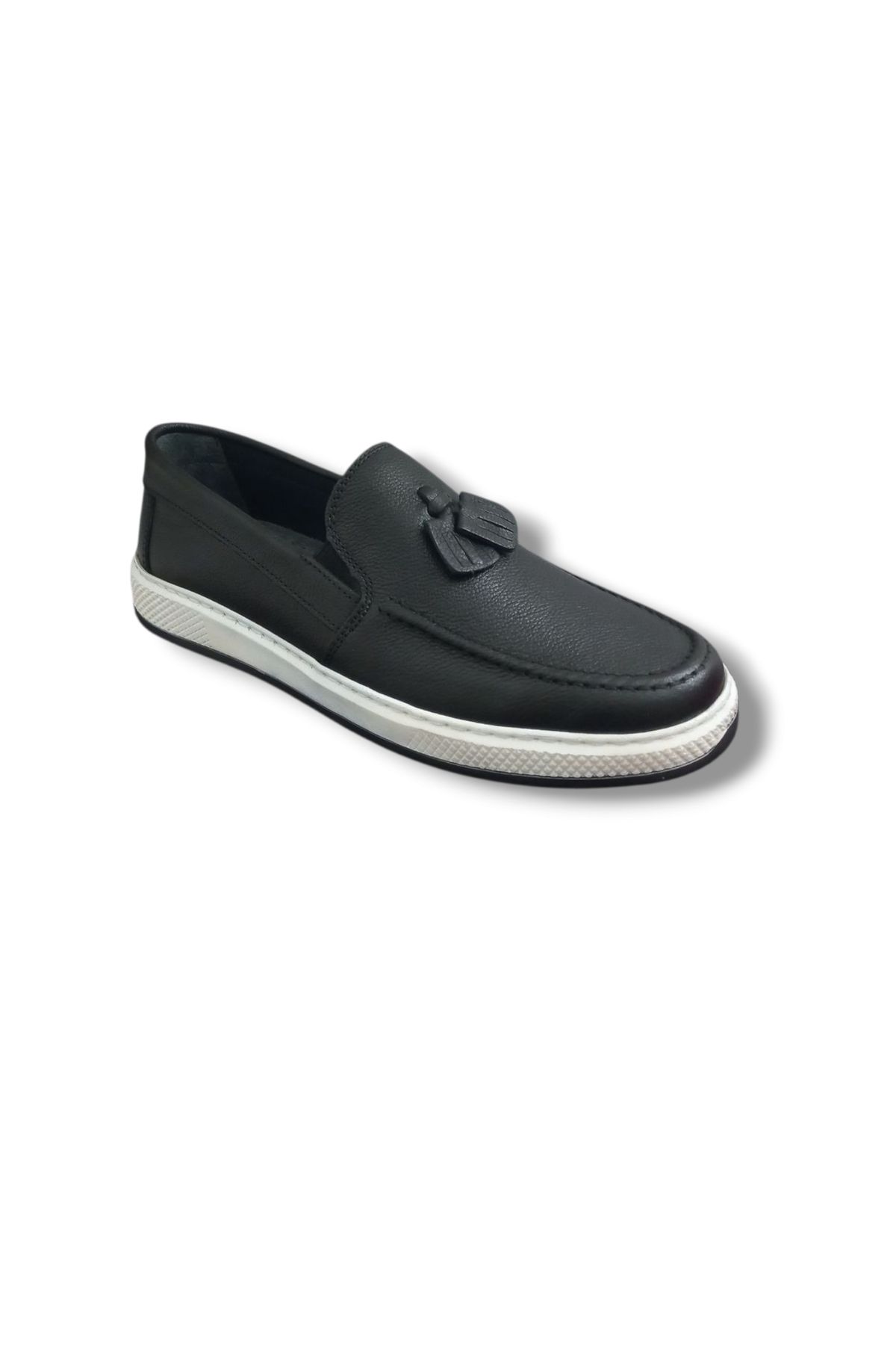 Growish GR0320 Hakiki Deri Hafif Poli Taban Yazlık Erkek Püsküllü Üst Kalite Loafer Ayakkabı