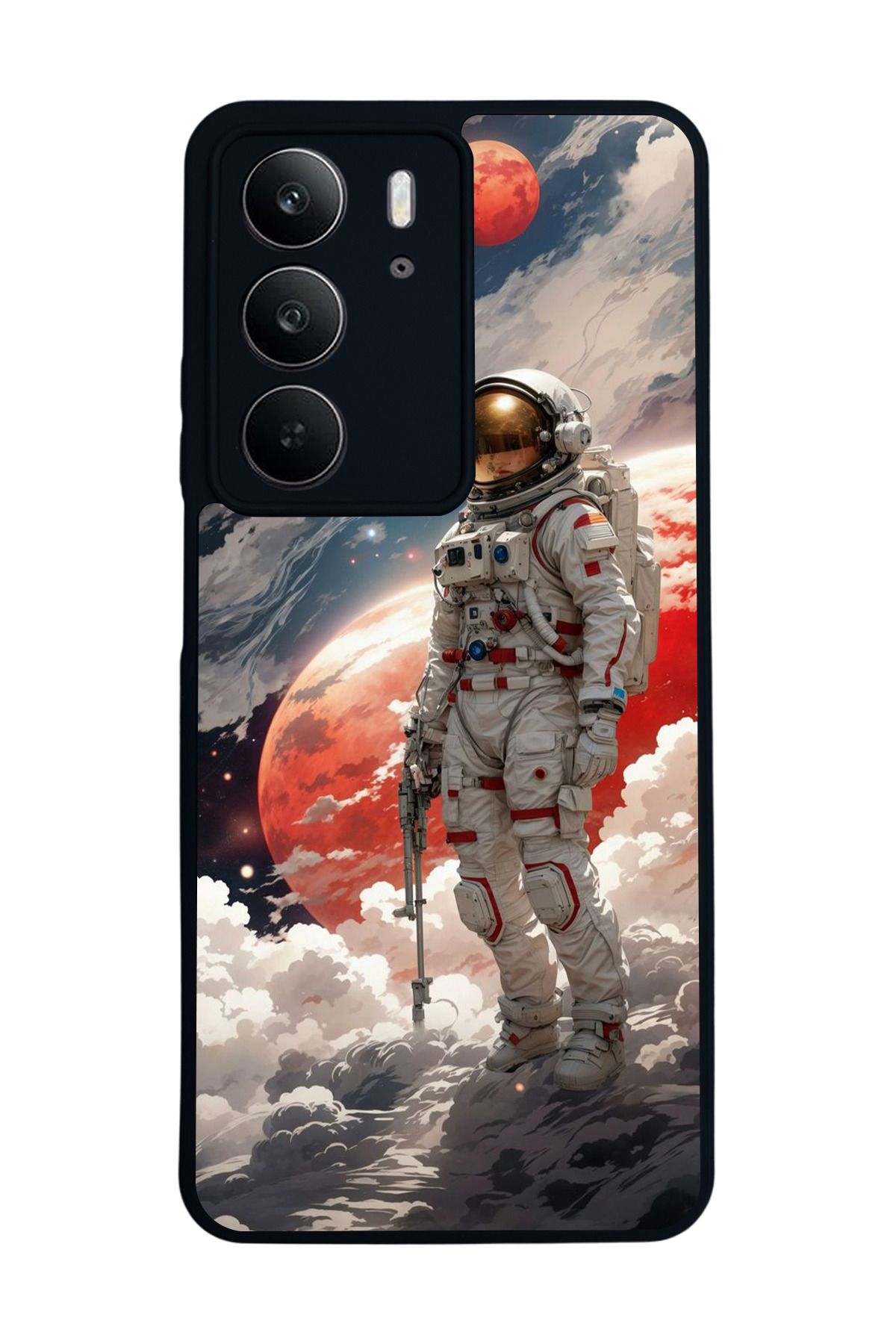 realme C75 Mat Uyumlu Siyah Kılıf – Yumuşak Silikon, Koruyucu, Şok Emici Kapak