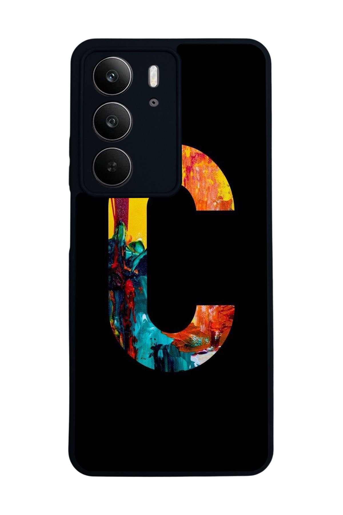 realme C75 Mat Uyumlu Siyah Kılıf – Yumuşak Silikon, Koruyucu, Şok Emici Kapak