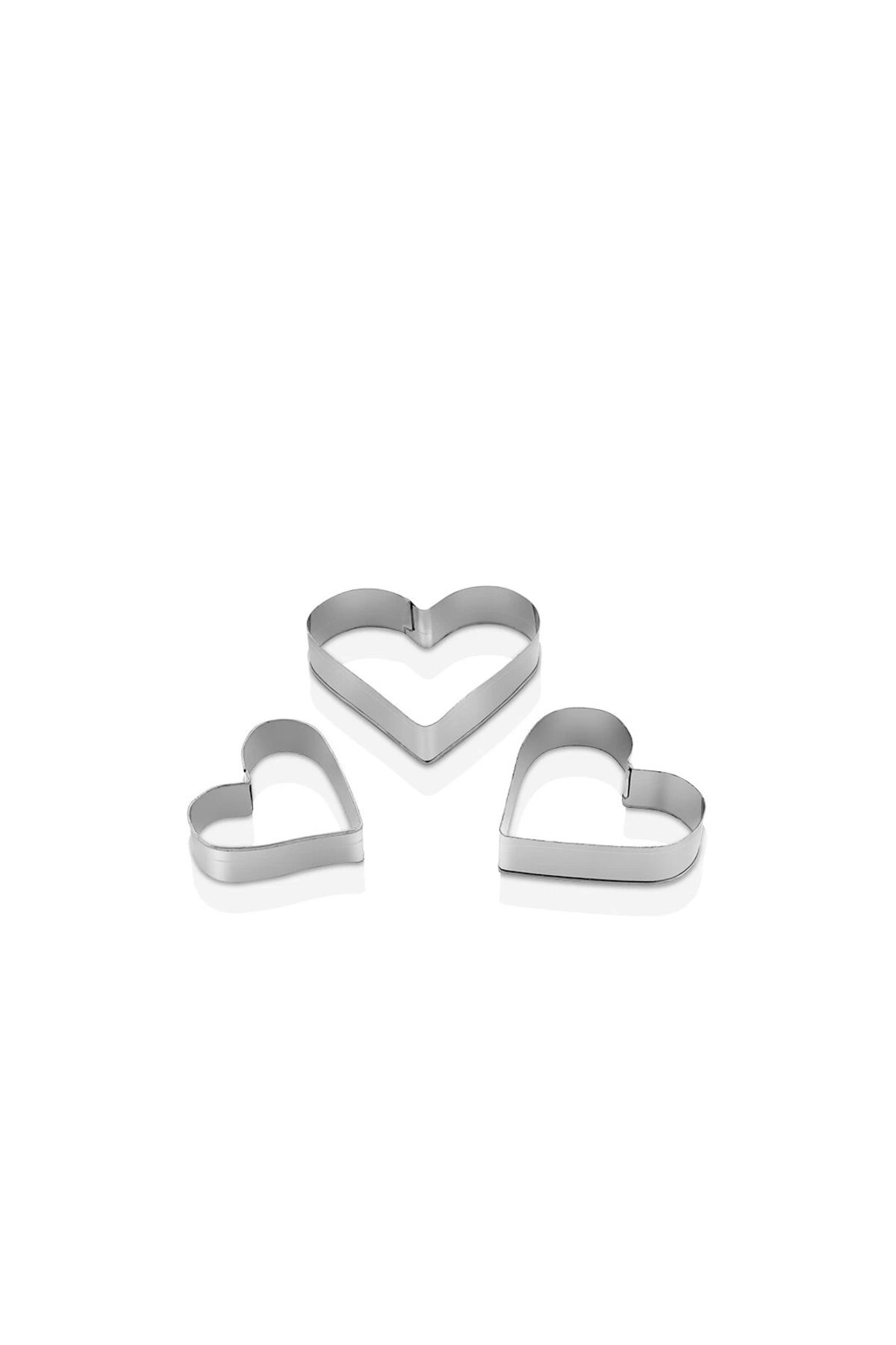 FTT SHOPPING MARKET 3 Boy - Kalp Metal Kurabiye Kalıp