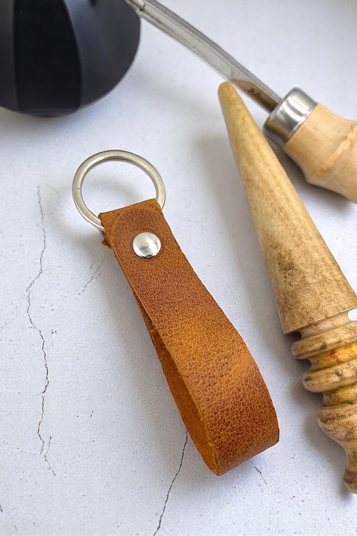 pepuza Hakiki Deri Artisan Series Anahtarlık Camel - Özelleştirilebilir