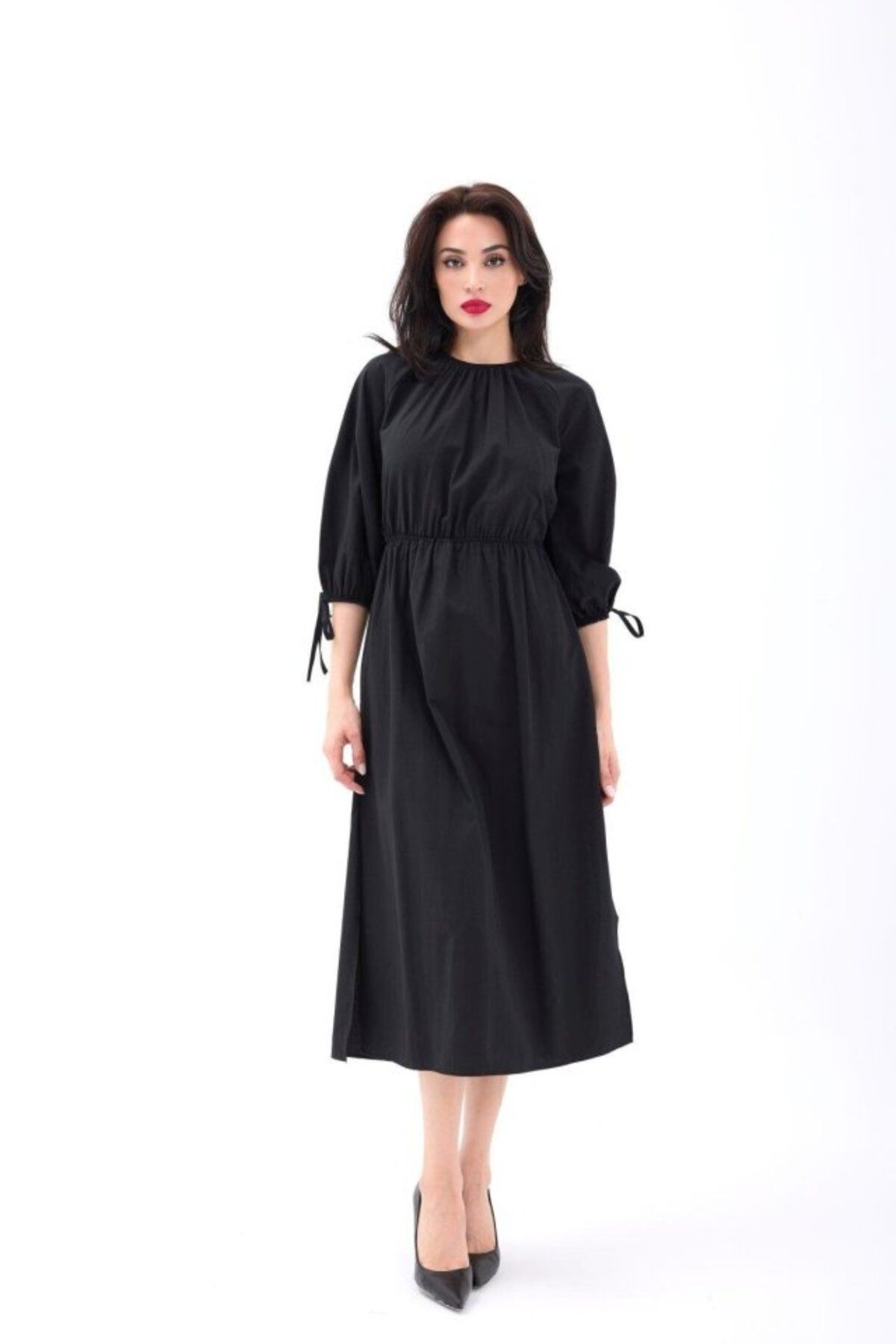 velmorafashion 6774 ELBİSE-SİYAH