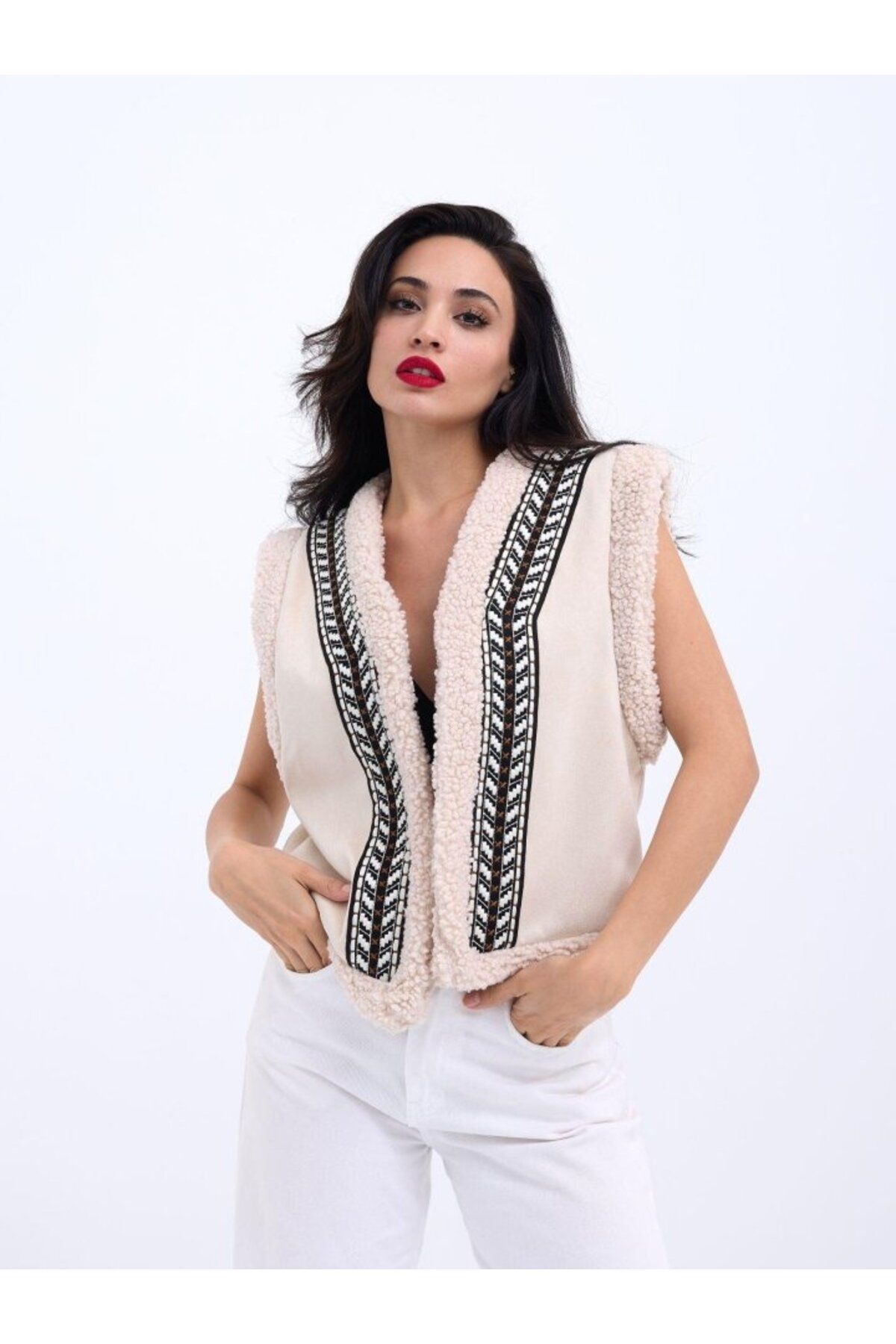 velmorafashion Yelek-bej
