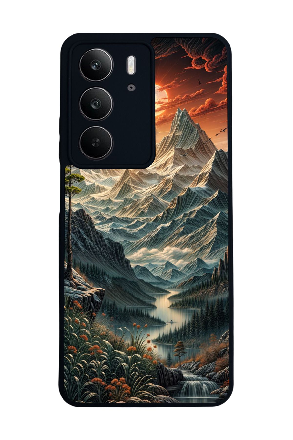 realme C75 Mat Uyumlu Siyah Kılıf – Yumuşak Silikon, Koruyucu, Şok Emici Kapak