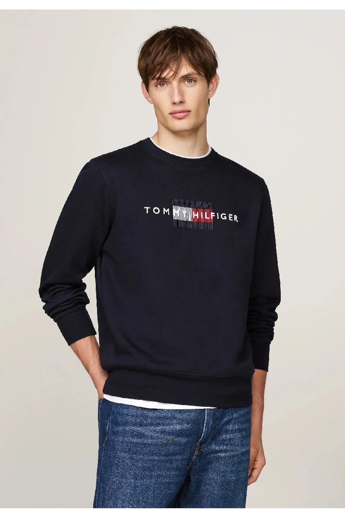 Tommy Hilfiger Sport _TommyHilfiger LOGO Polo Yaka Pique Sweatshirt