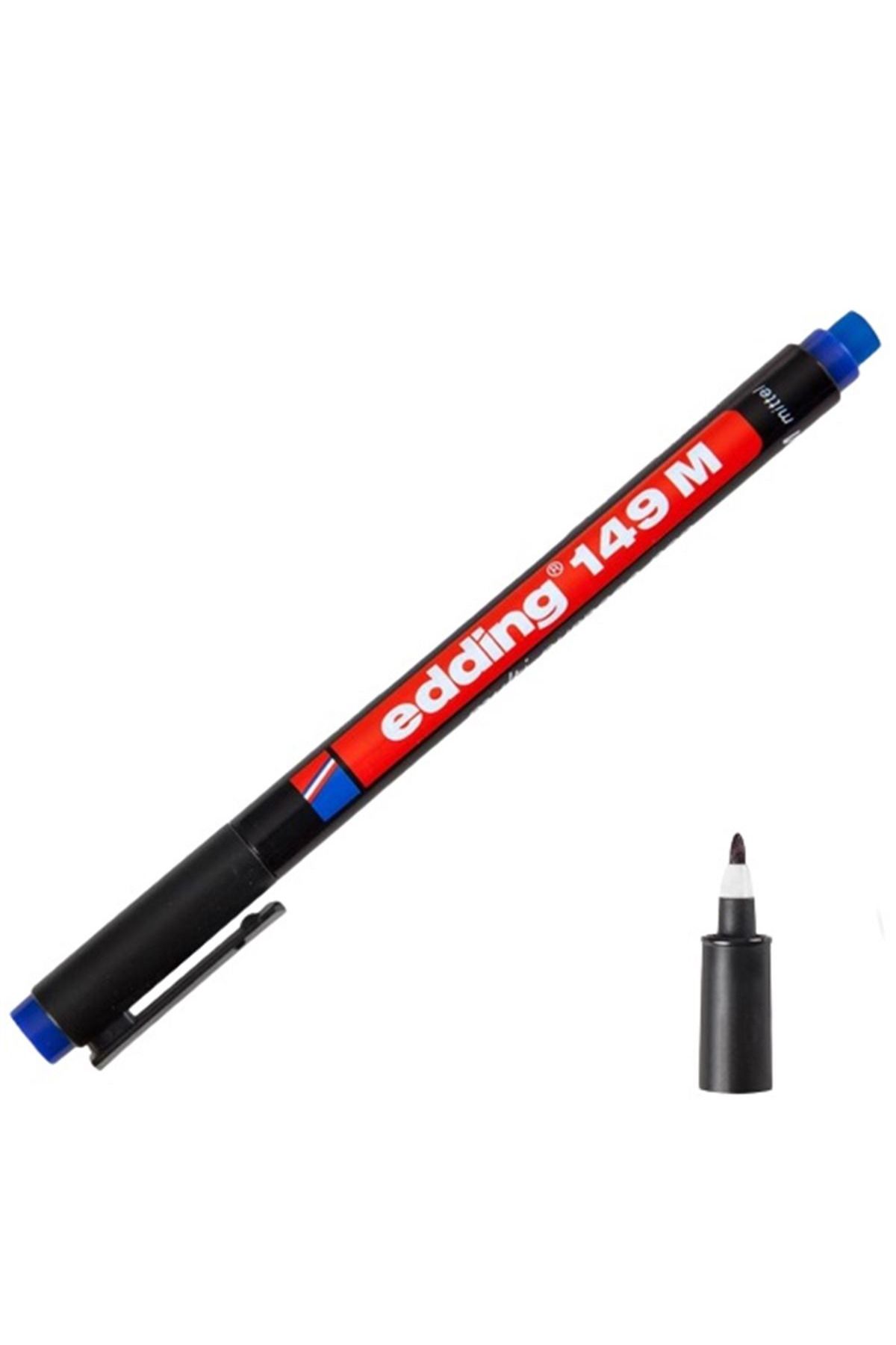 Edding ASETAT KALEMİ 149 M MAVİ SİLGİLİ 10 LU PAKET