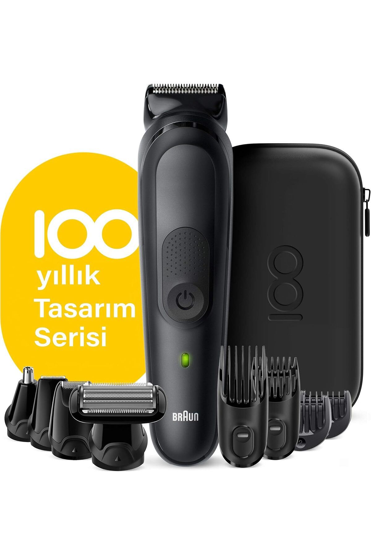 Braun MGK 7020 100. Yıl Özel Max Serisi 8 Ek Ataçmanlı Saç&Sakal Düzeltici + Özel Tasarım Çanta
