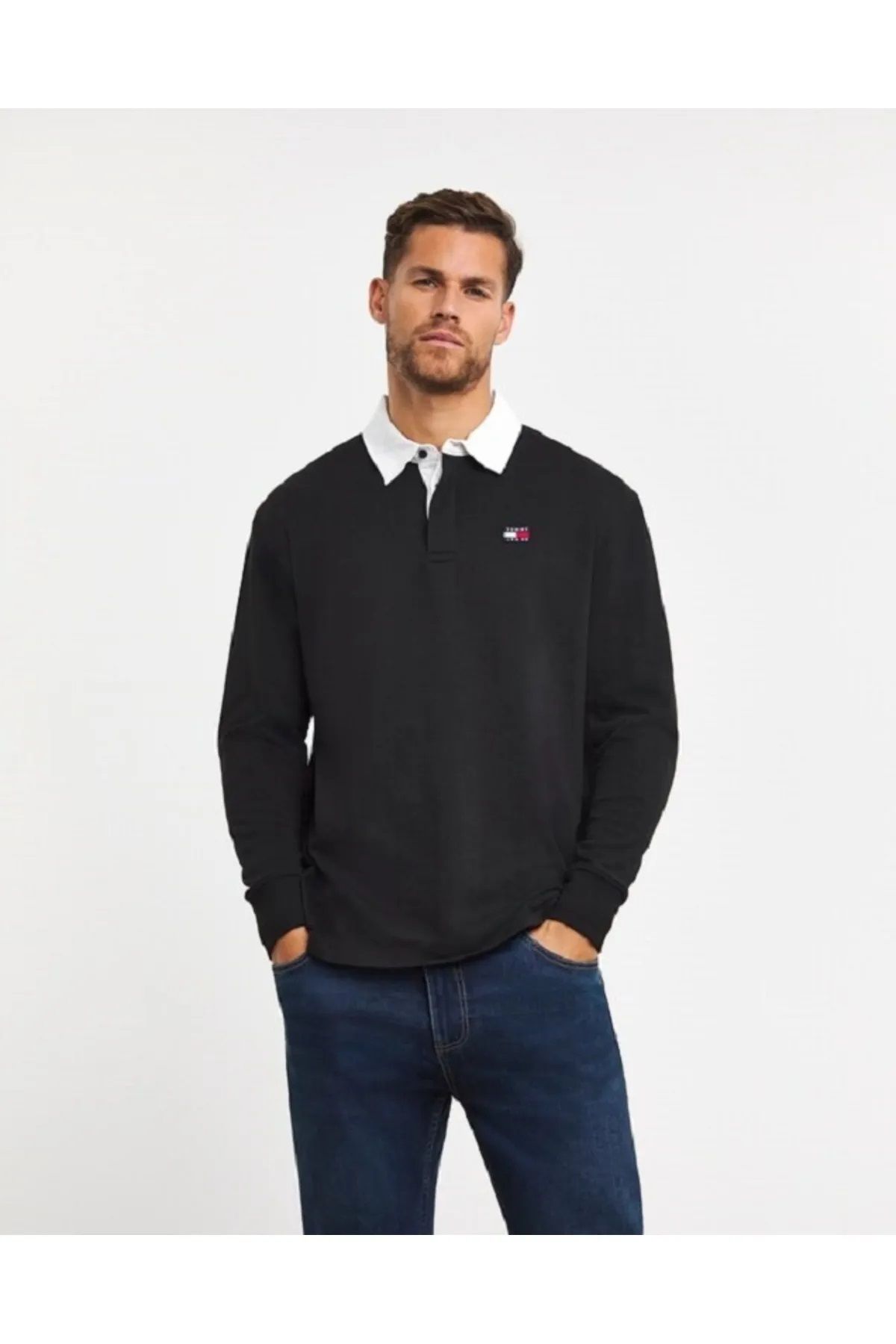 Tommy Hilfiger Sport _TommyHilfiger LOGO Polo Yaka Pique Sweatshirt