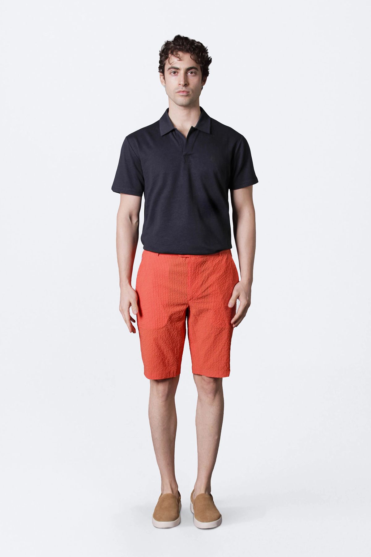 Isaora Dokuma Regular Fit Normal Bel Cepli Short Erkek SHORT M24S6303 TRR