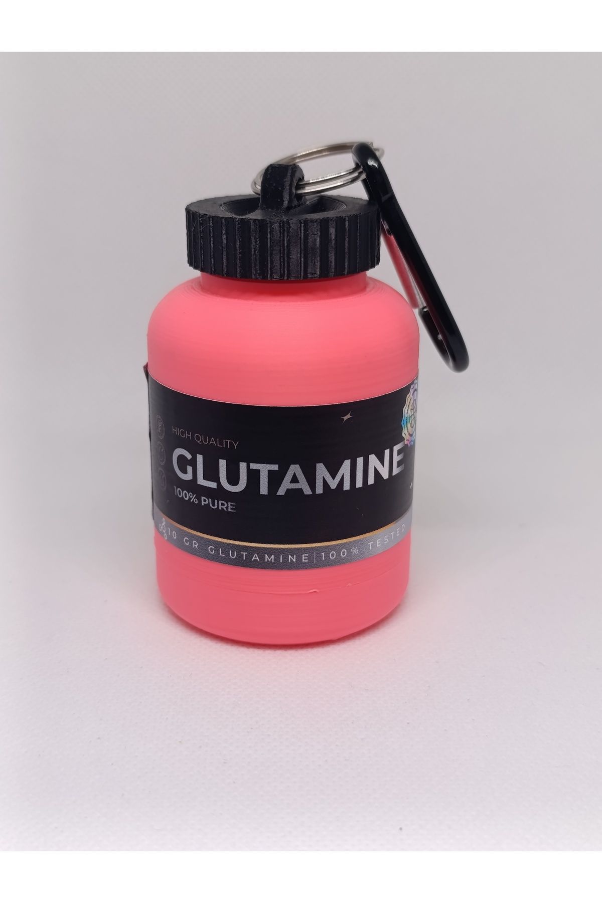 NozzleCraft Glutamin Toz Saklama Hunisi – 30g | Karabinalı