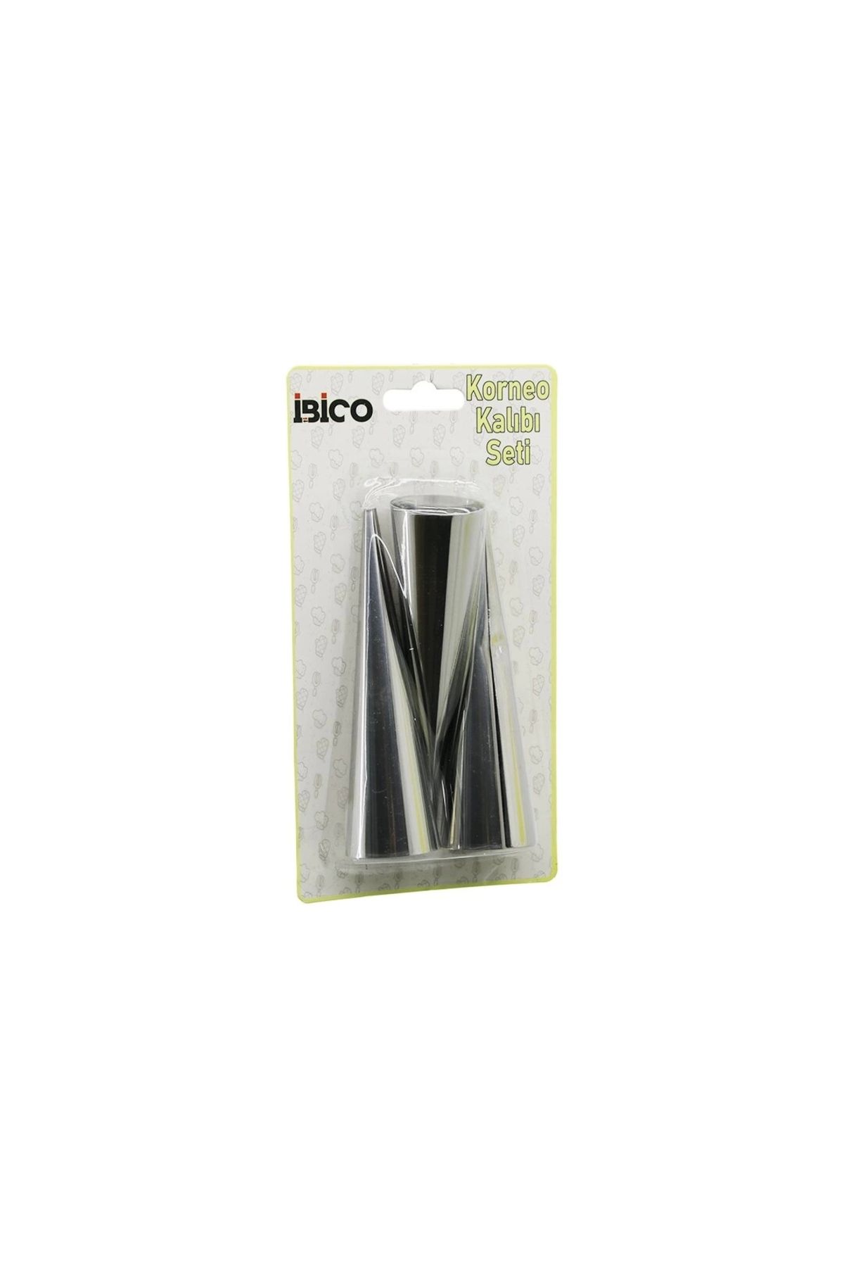 FTT SHOPPING MARKET 3pcs Metal Korneo Kalıp - Pasta Dekorasyon Aparatı Çap:3.4cm X Uzunluk:12cm Brkt-921602