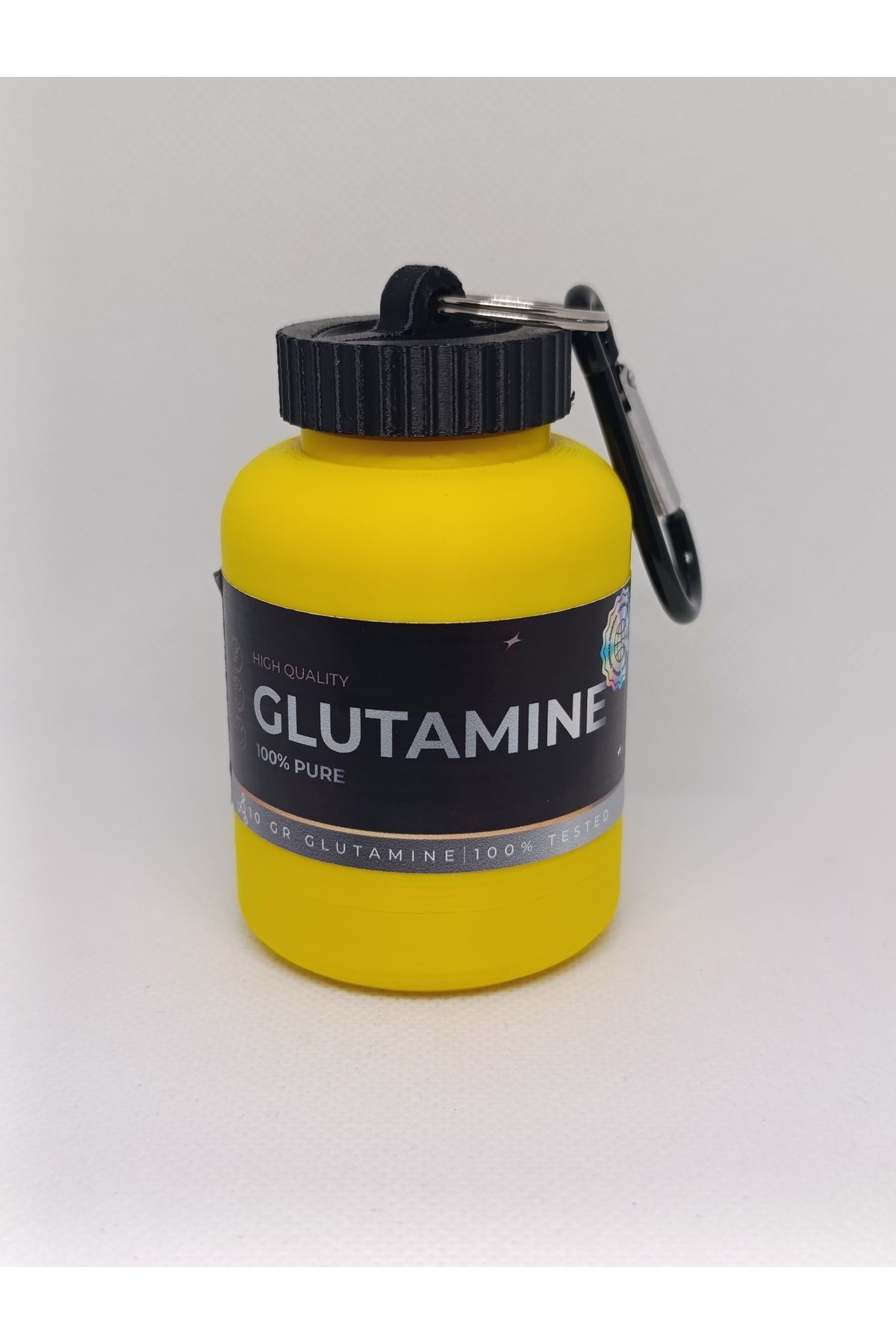 NozzleCraft Glutamin Toz Saklama Hunisi – 30g | Karabinalı