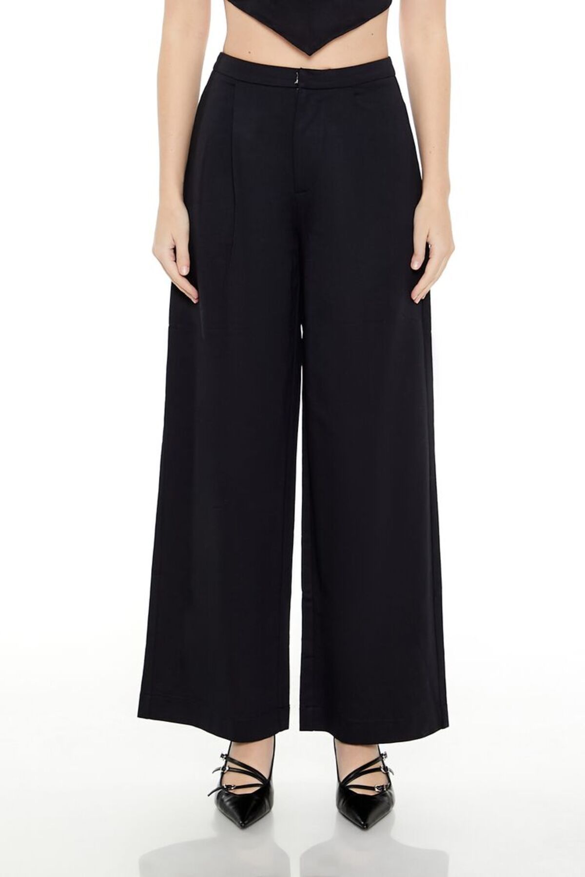 Forever 21 French Terry Wide-Leg Pantolon