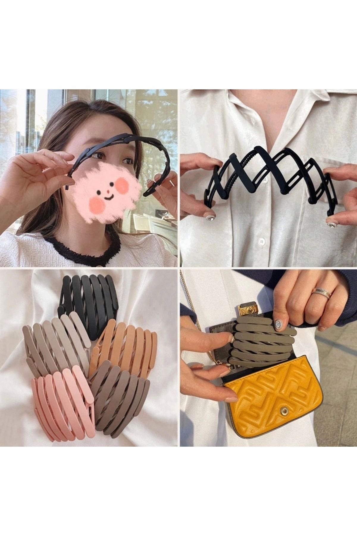 OurStyles Portatif Katlanabilir Saç Tacı Saç Tokası - Trend Ürün Tarz