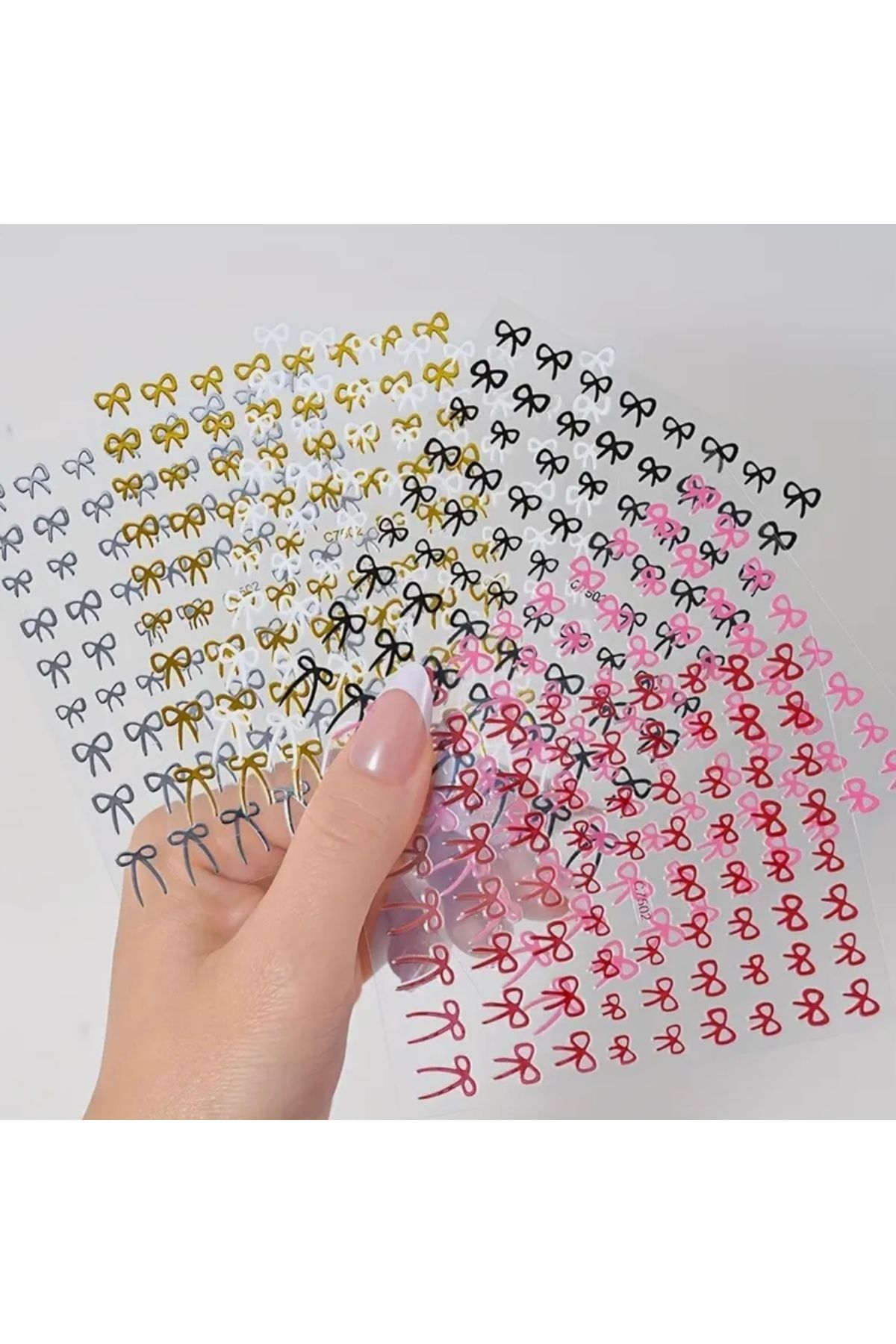 AEÇTASARIM 6 Adet Tırnak Süsleme Stickerı, Nail Art Süsü