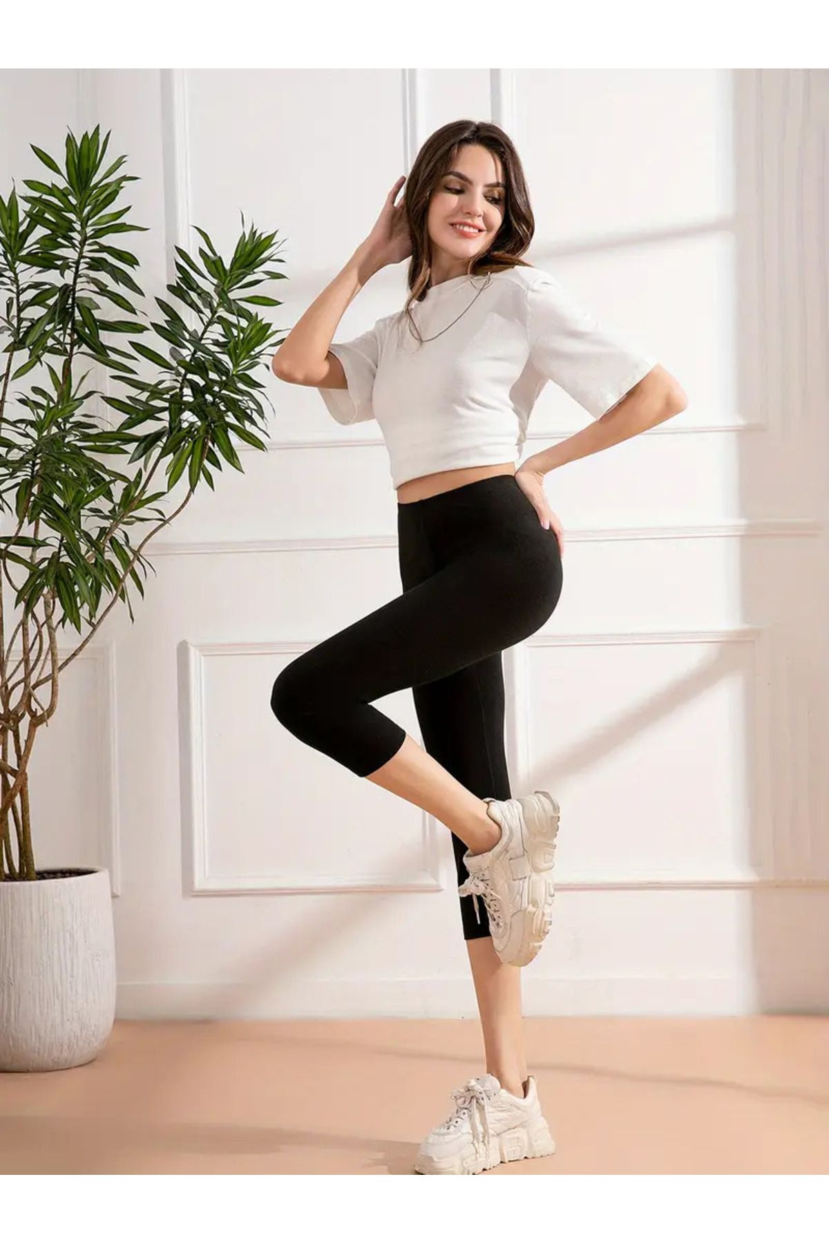 CRNSSWİMWEAR Capri Büyük Beden Kadın Tayt