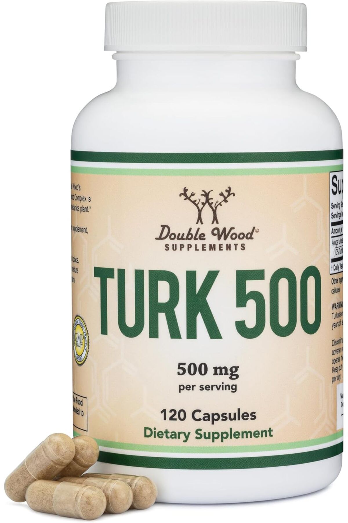 DOUBLE WOOD Turkesterone Ecdysterone for Men's Health Support 120 Caps
