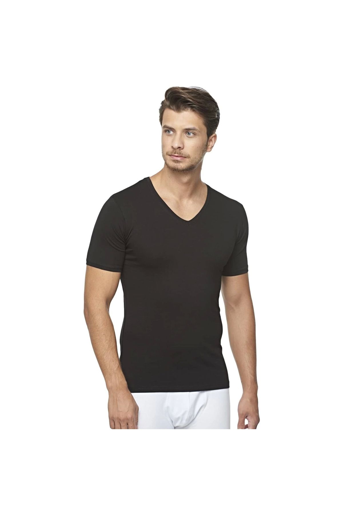 Narnuga Star 206 Modal Yarım Kol V-yaka T-shirt Atlet