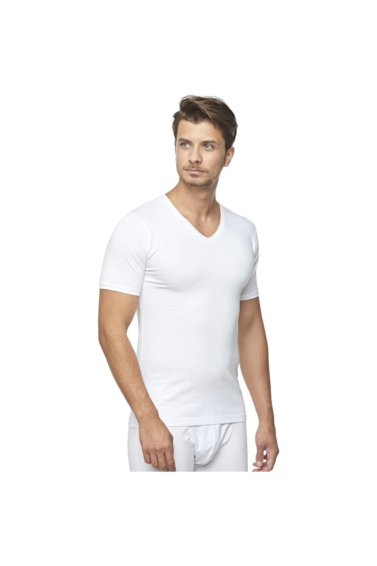 Narnuga Star 206 Modal Yarım Kol V-yaka T-shirt Atlet