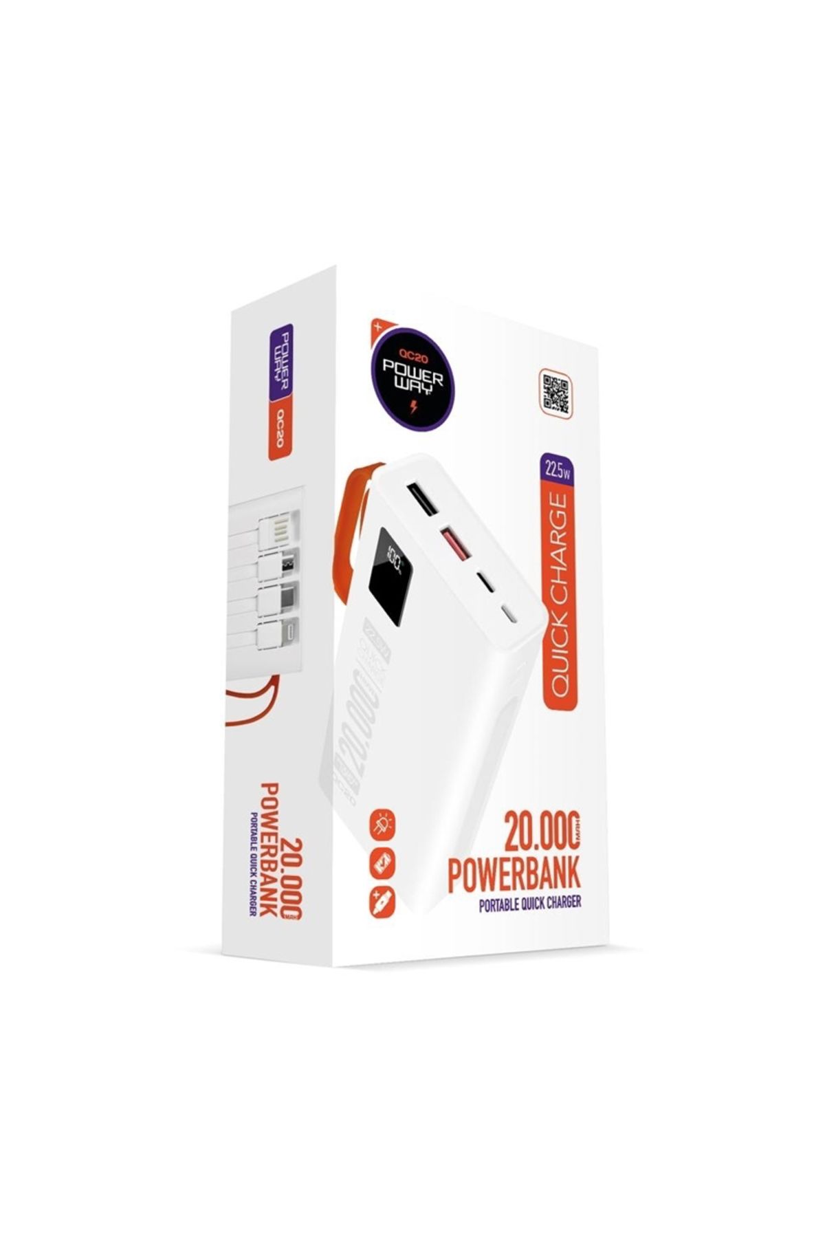 BORATİC 20000 MAH ÇİFT USB DİJİTAL EKRAN POWERBANK (4987)