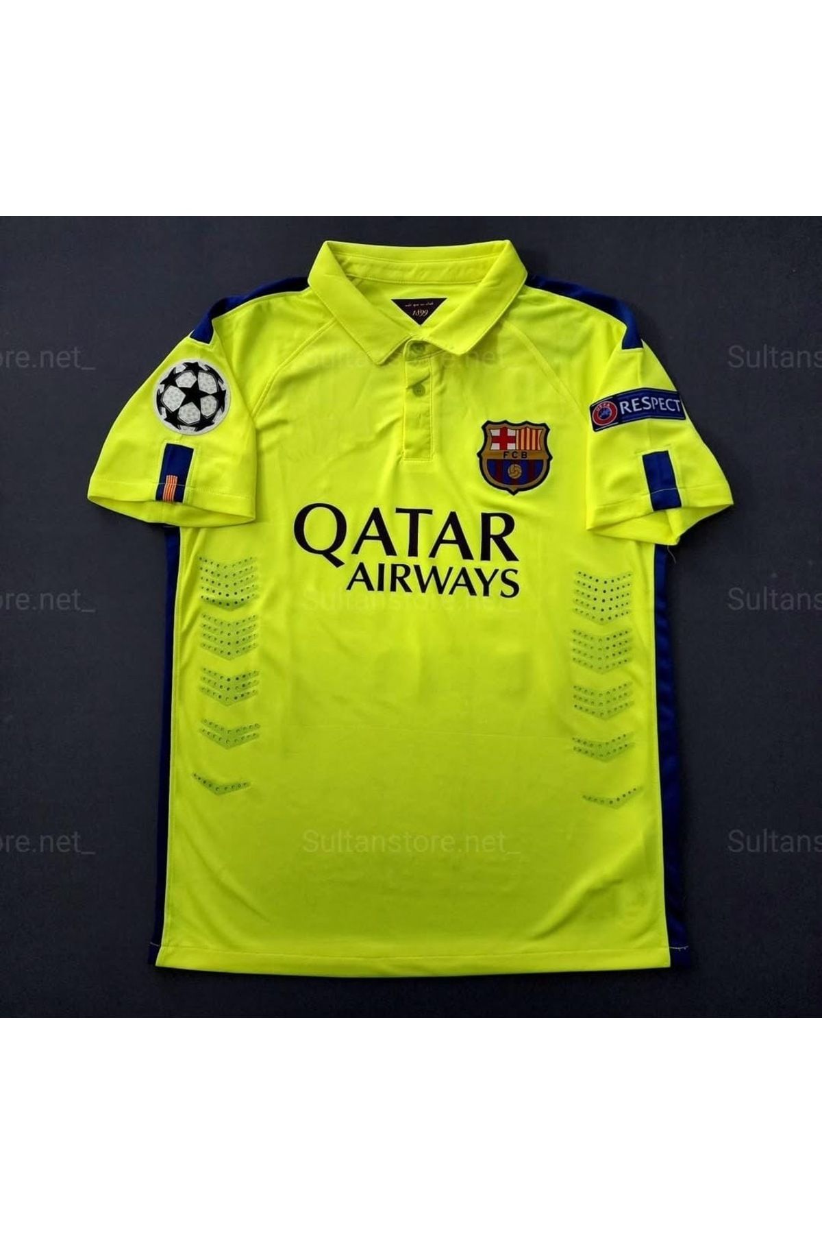 MONTENERO Barcelona 2014/15 Sezonu Neymar Jr Nostalji Forması (Neon)